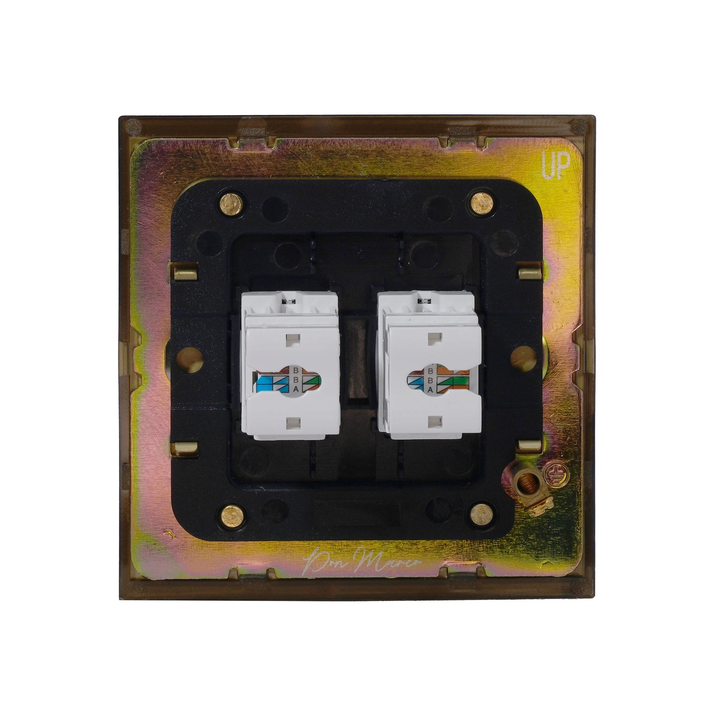 Double Computer Socket – (RJ45/CAT6) – Stainless Steel