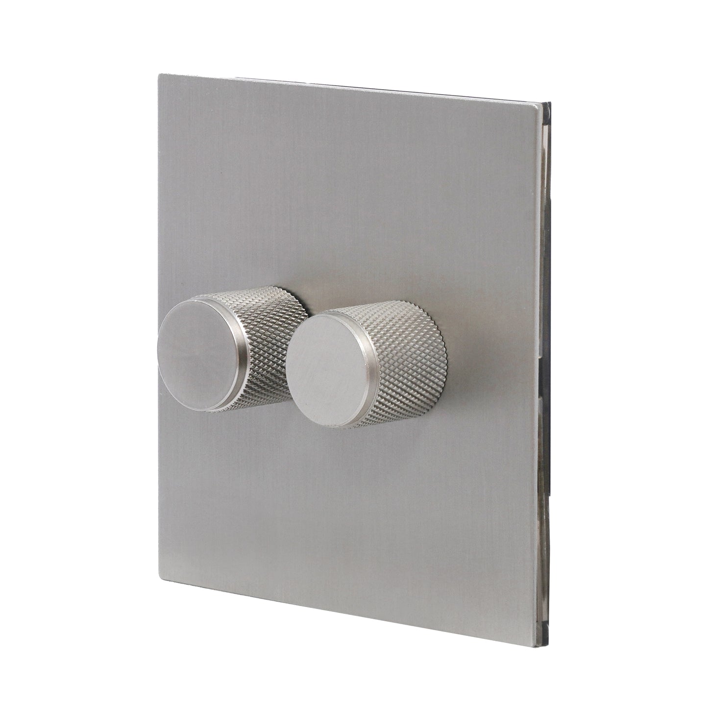 Double Light Dimmer – 2 x 500W Each – Stainless Steel