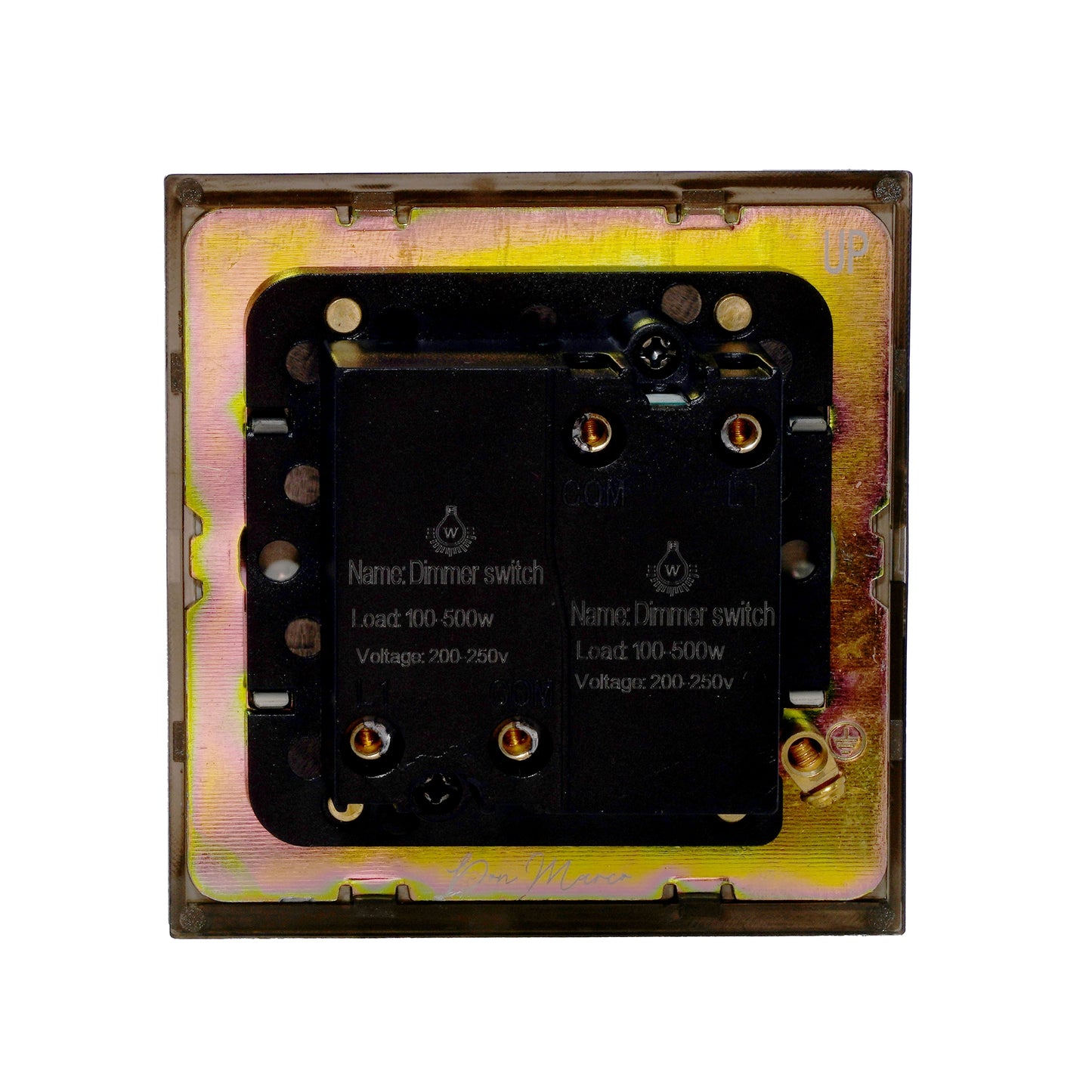 Double Light Dimmer – 2 x 500W Each – Stainless Steel