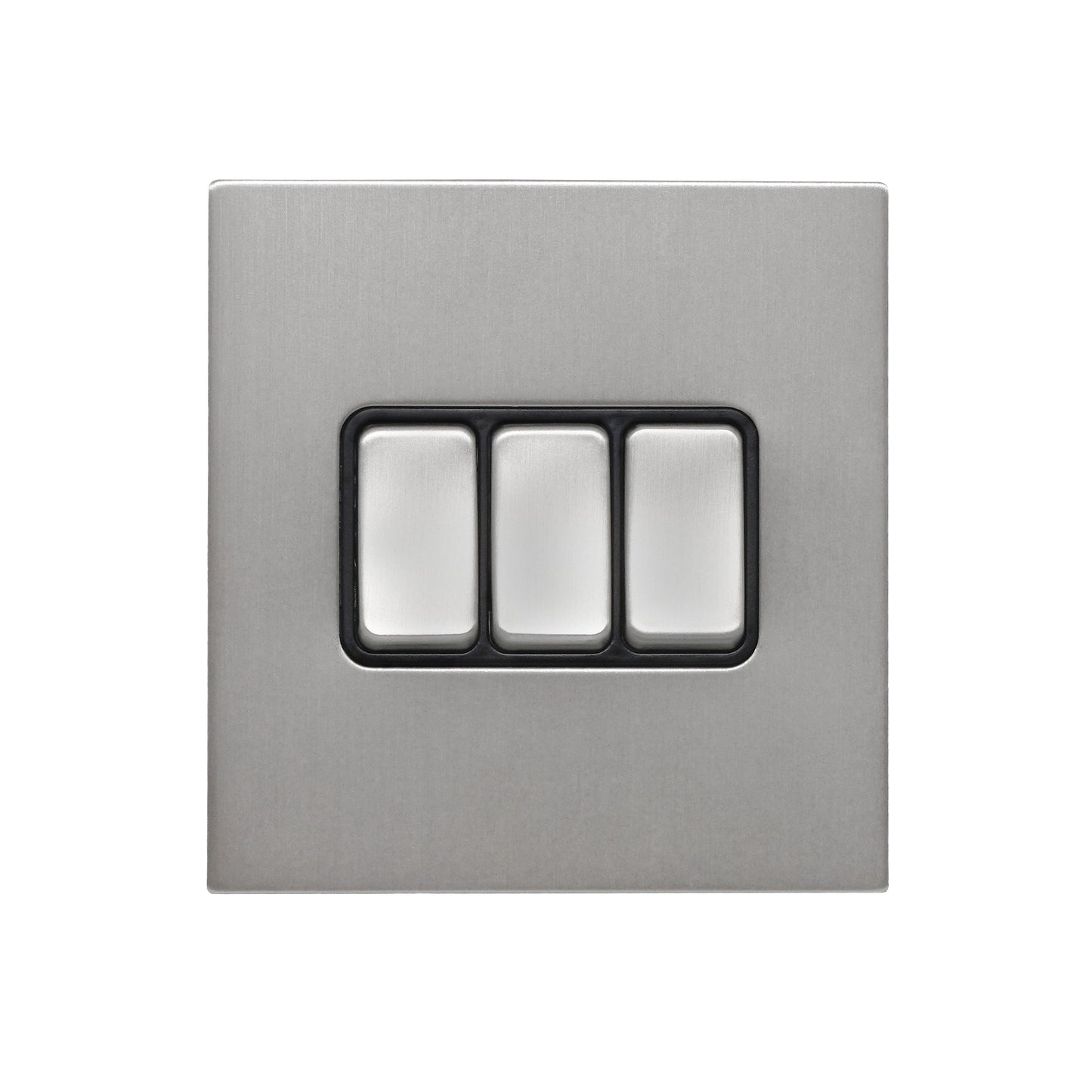 3 Gang 2 Way Switch – Rocker Button – Stainless Steel