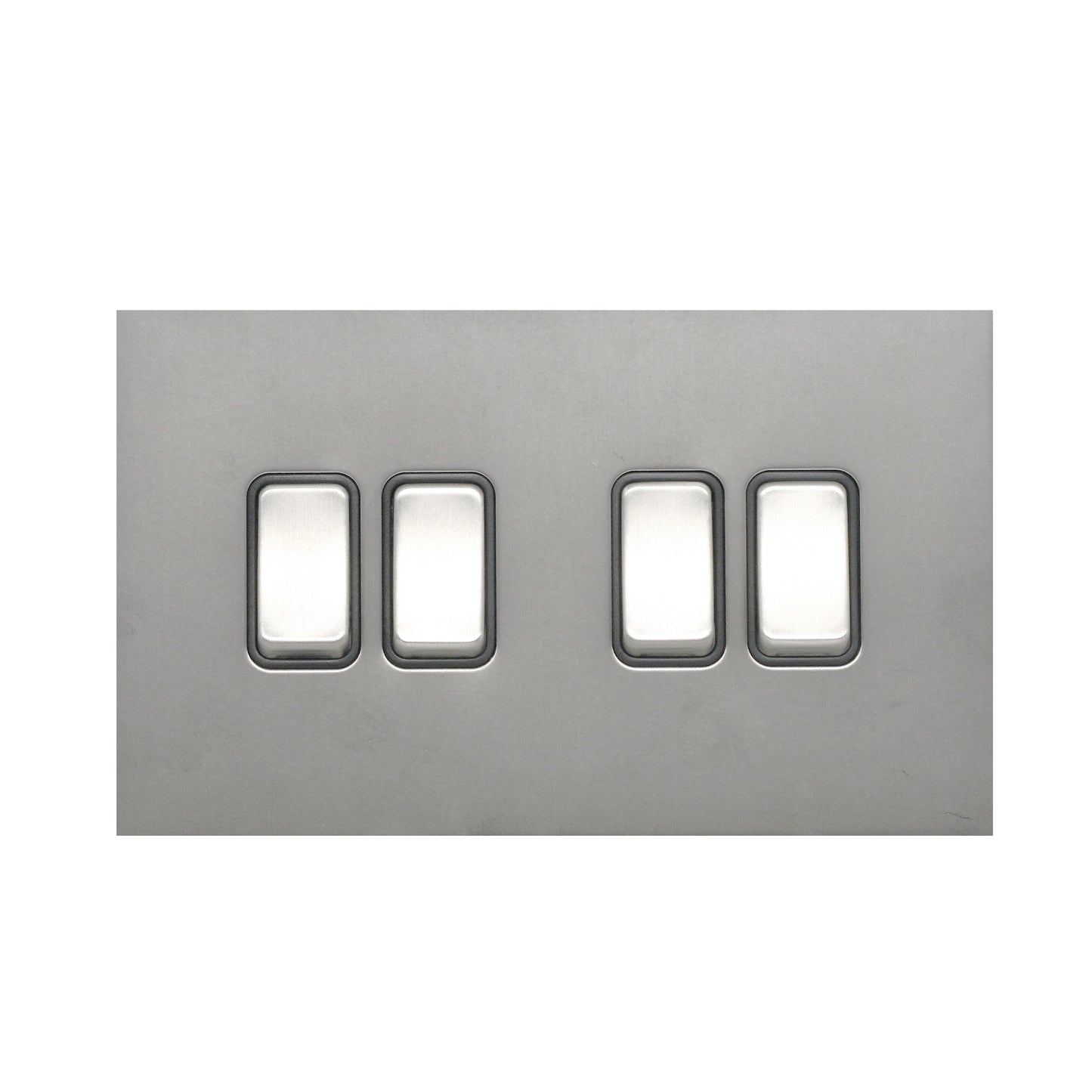 4 Gang 2 Way Switch (148) – Rocker Button – Stainless Steel