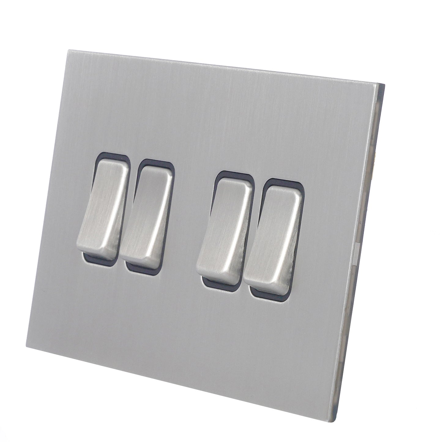 4 Gang 2 Way Switch (148) – Rocker Button – Stainless Steel