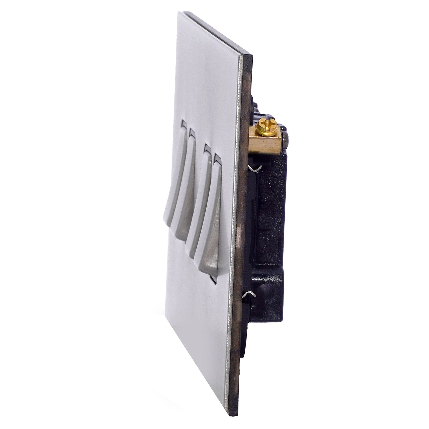 4 Gang 2 Way Switch (148) – Rocker Button – Stainless Steel