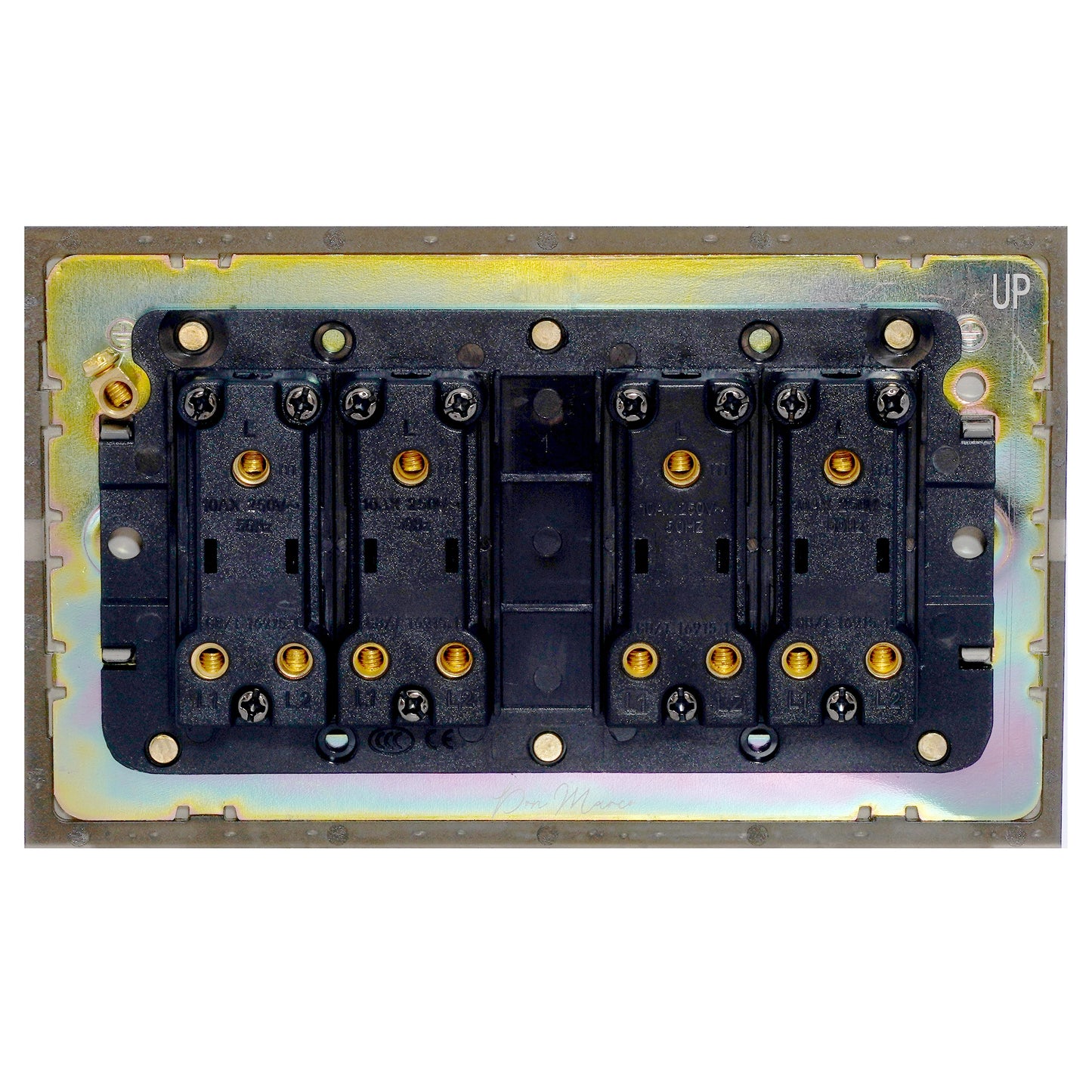 4 Gang 2 Way Switch (148) – Rocker Button – Stainless Steel