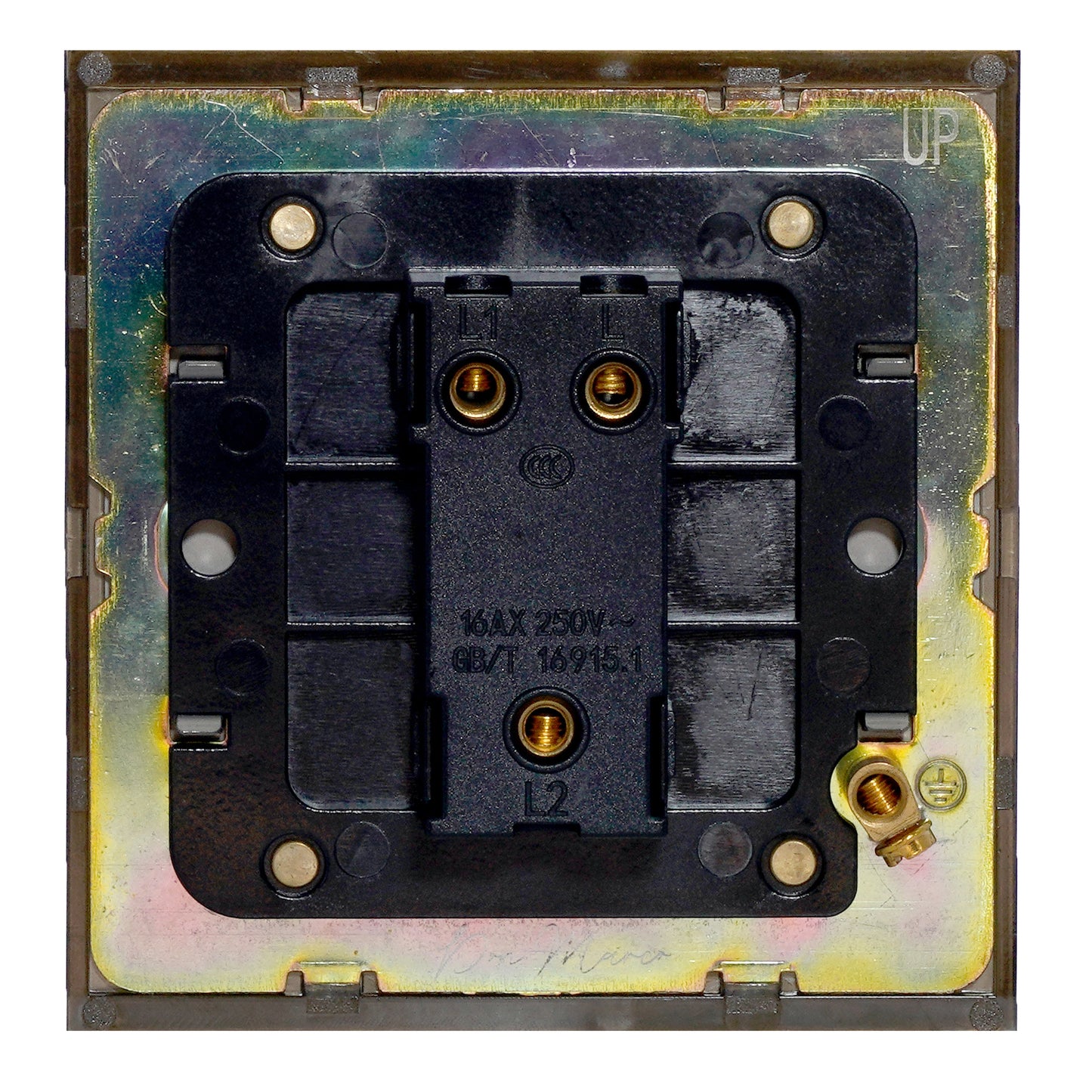 Door Bell Switch - Plain Toggle - Stainless Steel / Copper