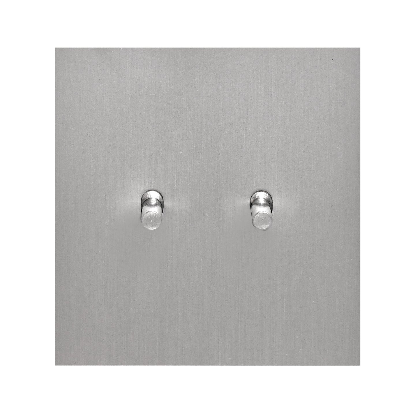 2 Gang 2 Way Switch – Plain Toggle – Stainless Steel / Copper
