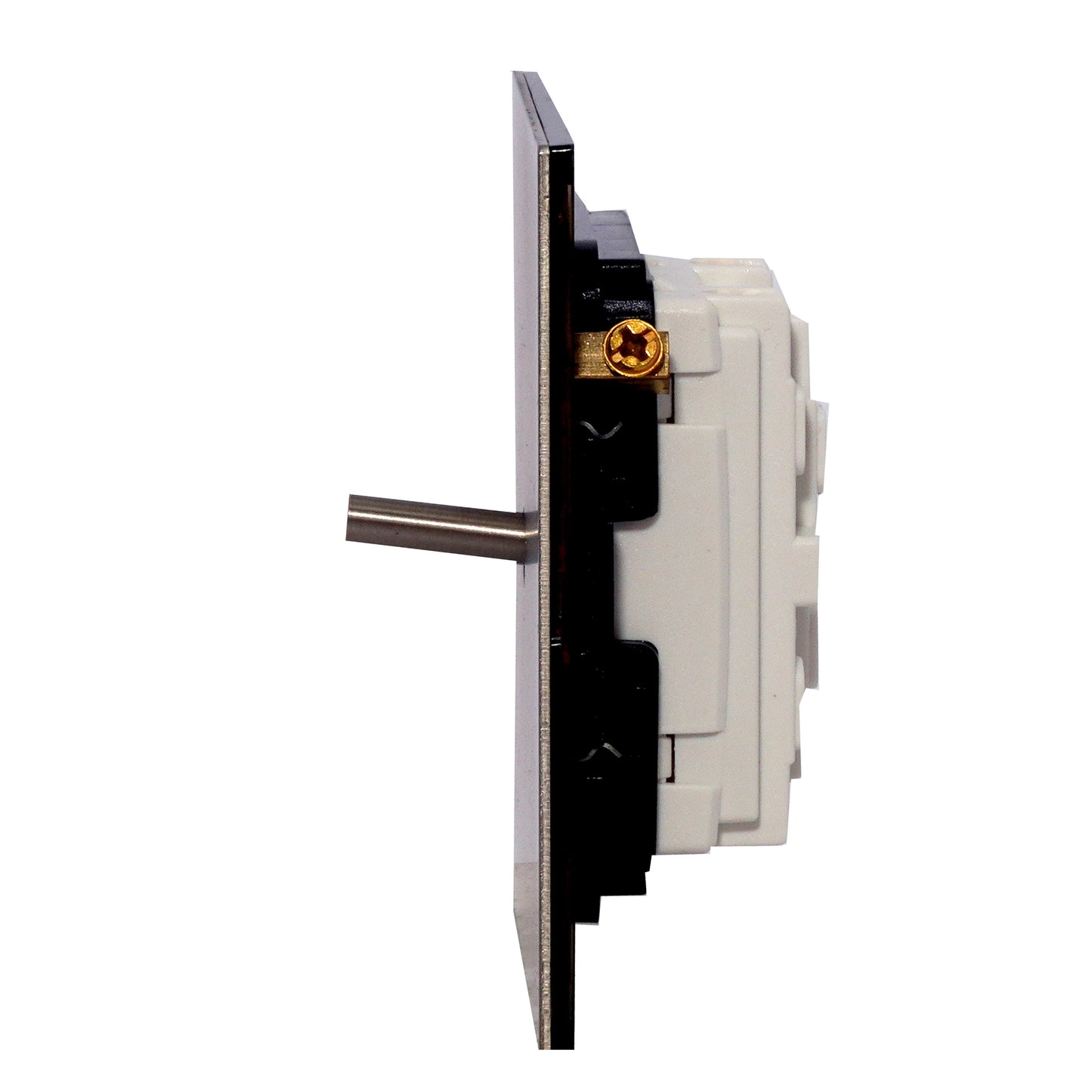 1 Gang Intermediate Switch – Plain Toggle – Stainless Steel / Copper