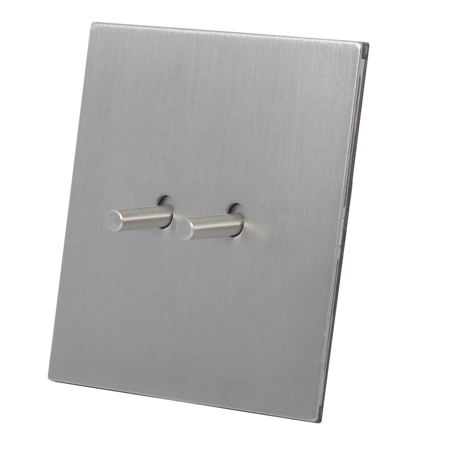 2 Gang Intermediate Switch – Plain Toggle – Stainless Steel / Copper