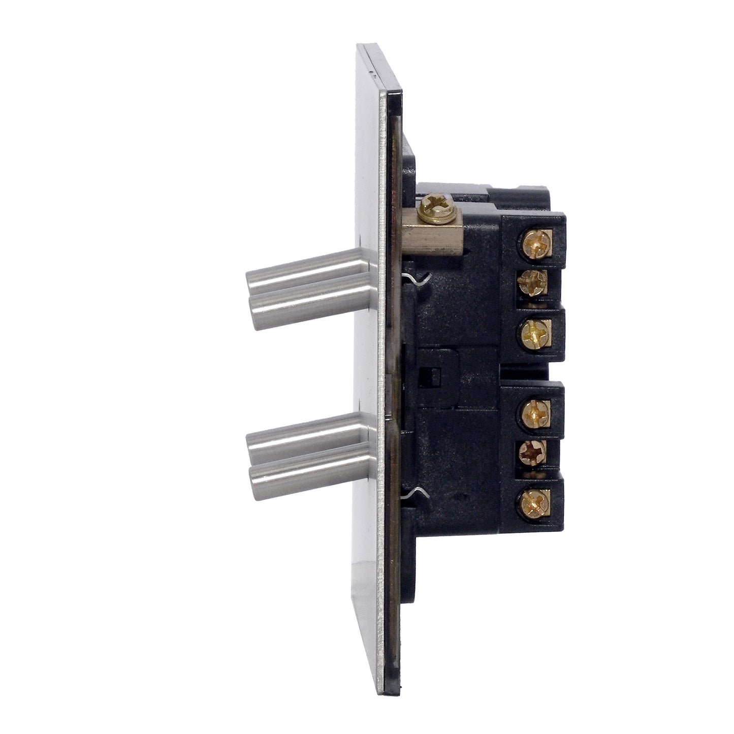 4 Gang 2 Way Switch (86) – Plain Toggle – Stainless Steel / Copper