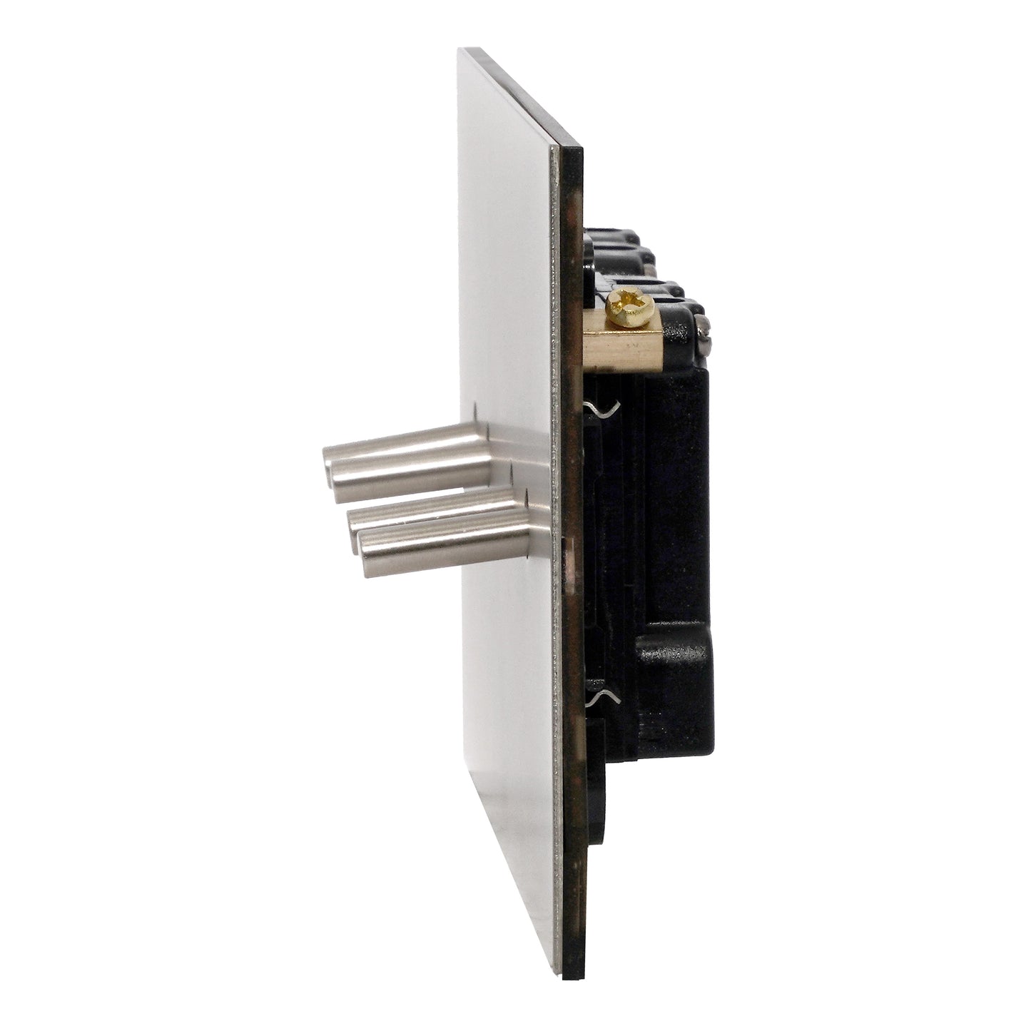 4 Gang 2 Way Switch (148) – Plain Toggle – Stainless Steel / Copper