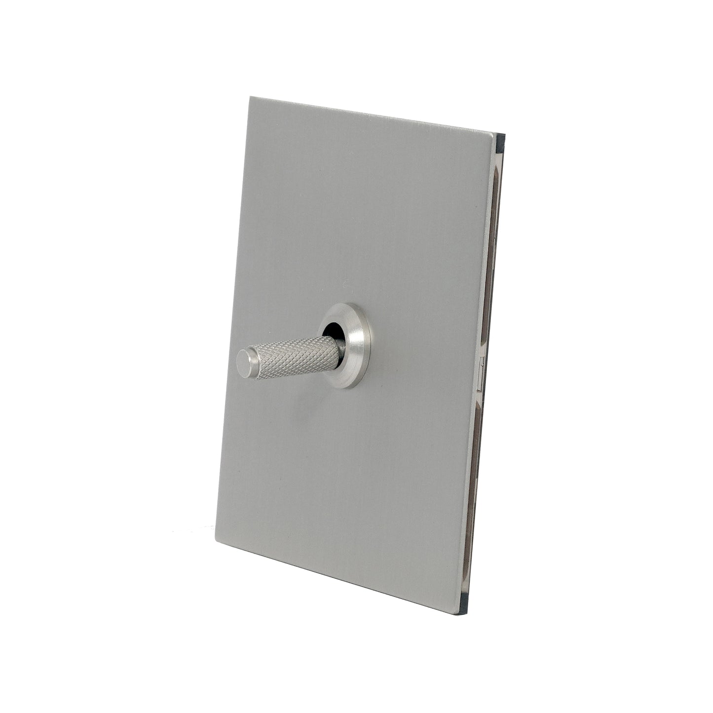 1 Gang 2 Way Switch – Knurled Toggle – Stainless Steel / Copper