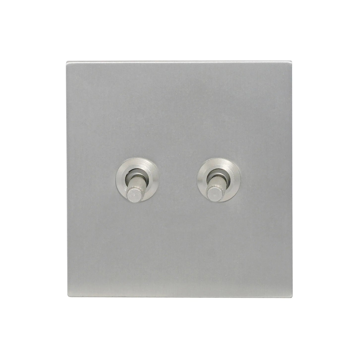 2 Gang Intermediate Switch – Knurled Toggle – Stainless Steel / Copper
