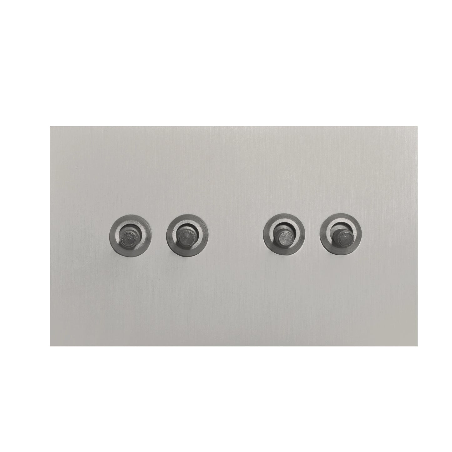 4 Gang 2 Way Switch (148) – Knurled Toggle – Stainless Steel / Copper
