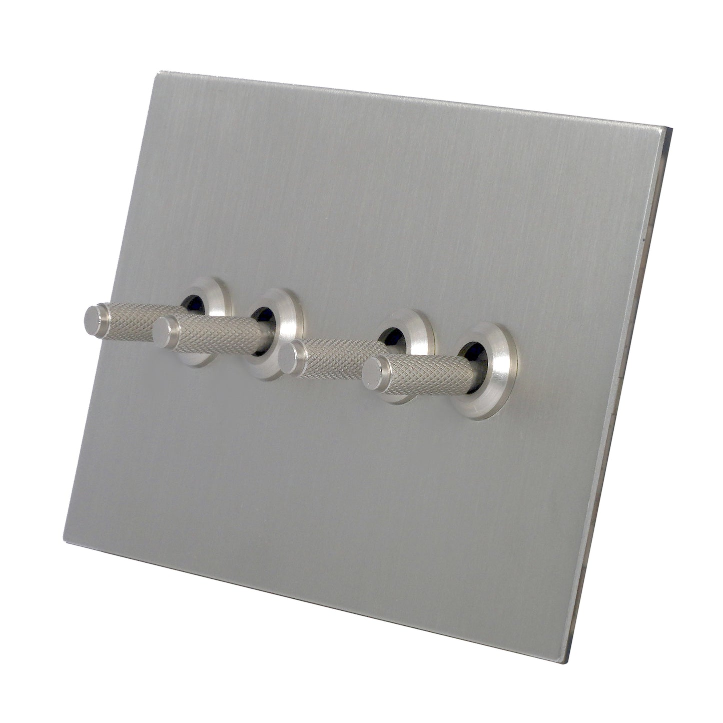 4 Gang 2 Way Switch (148) – Knurled Toggle – Stainless Steel / Copper