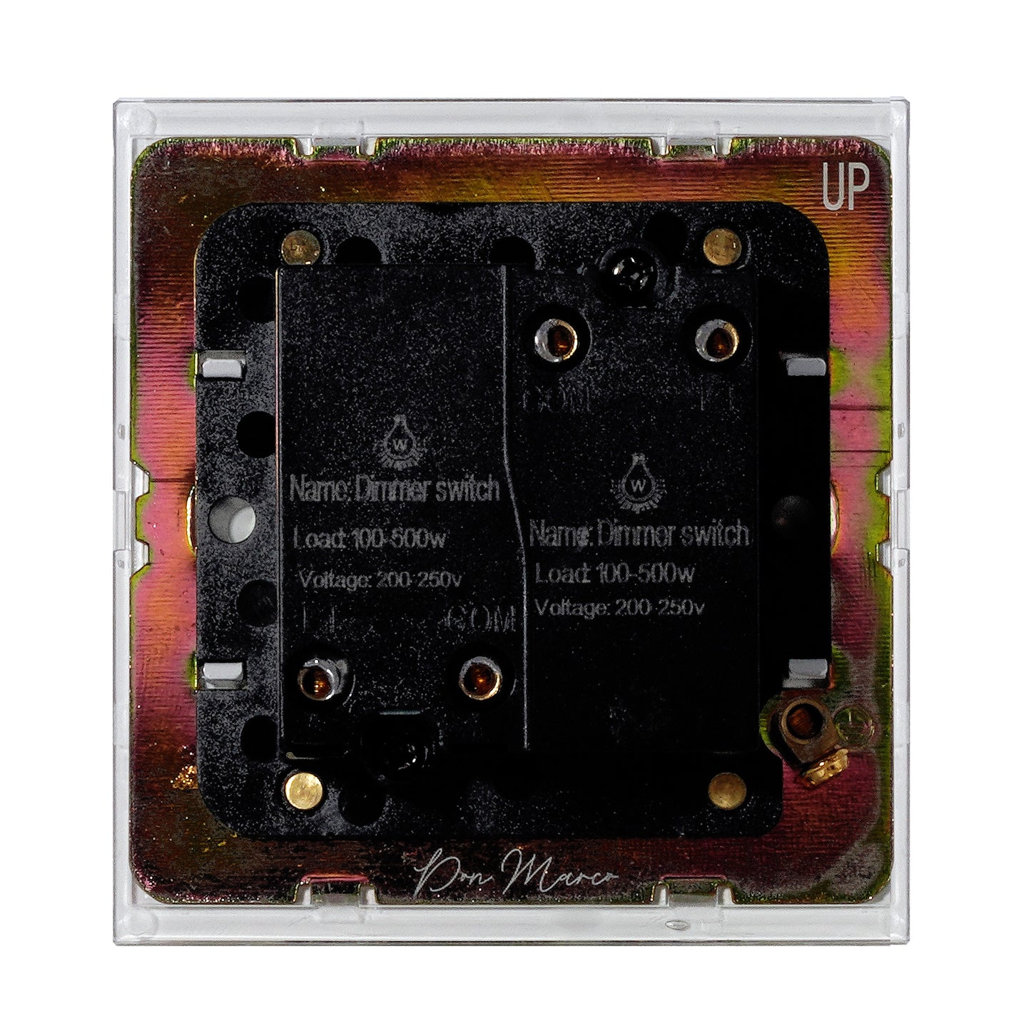 Double Light Dimmer – 2 x 500W Each – Stainless Steel