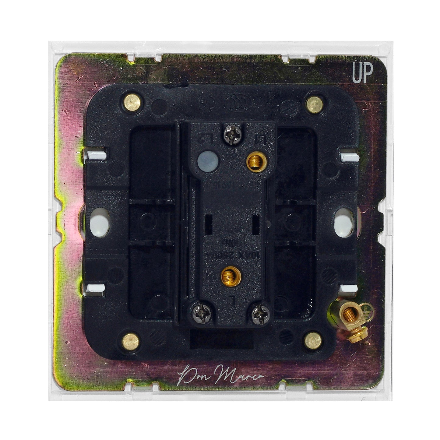 Door Bell Switch – Knurled Toggle – Stainless Steel / Copper