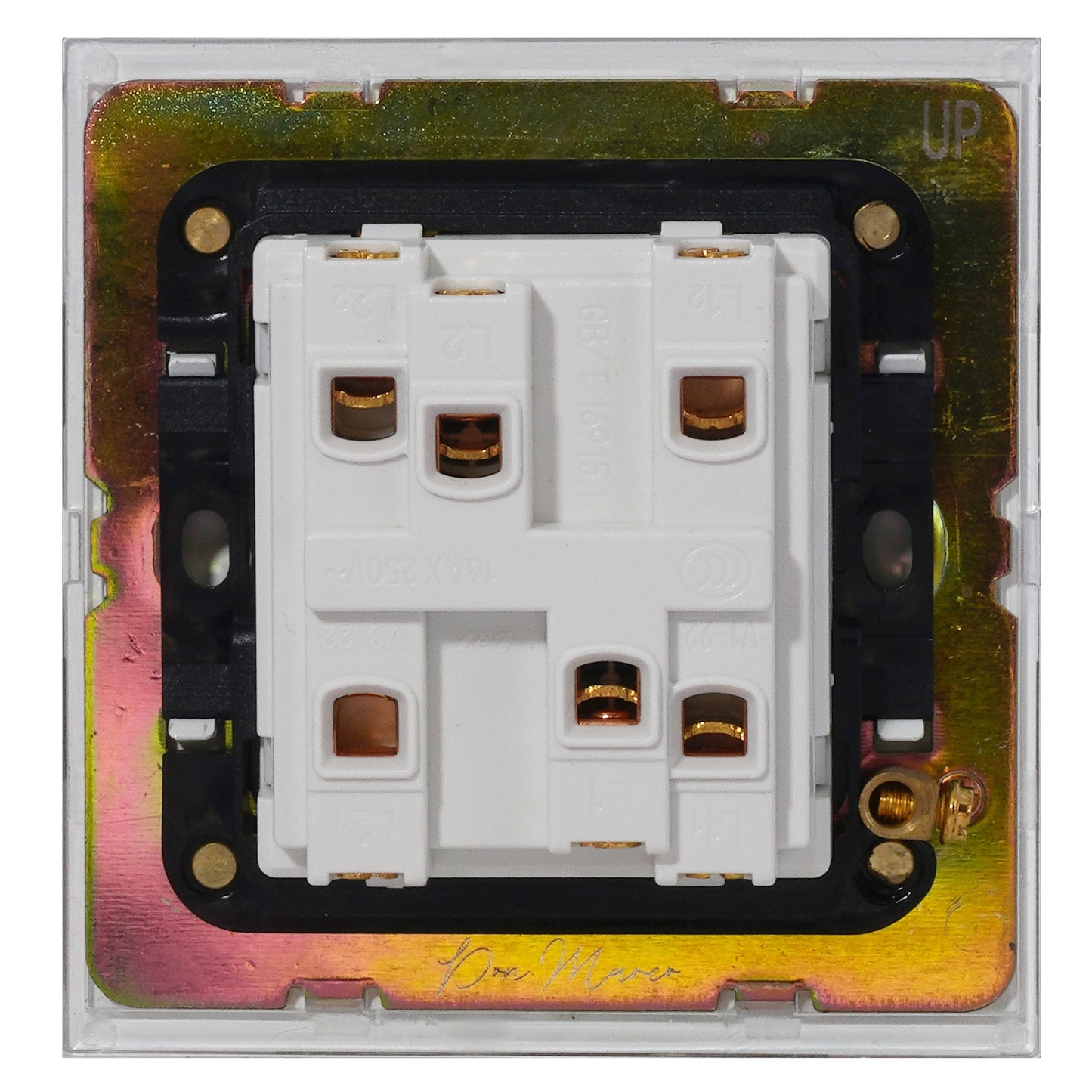 1 Gang Intermediate Switch – Plain Toggle – Stainless Steel / Copper