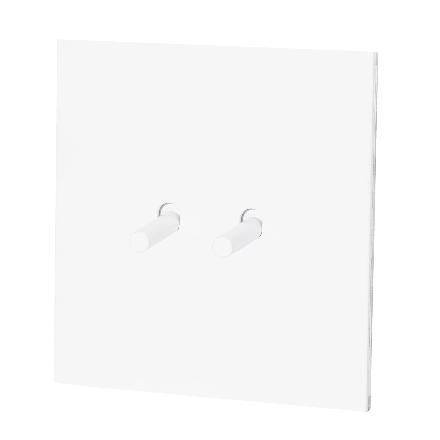 2 Gang Intermediate Switch – Plain Toggle – Stainless Steel / Copper