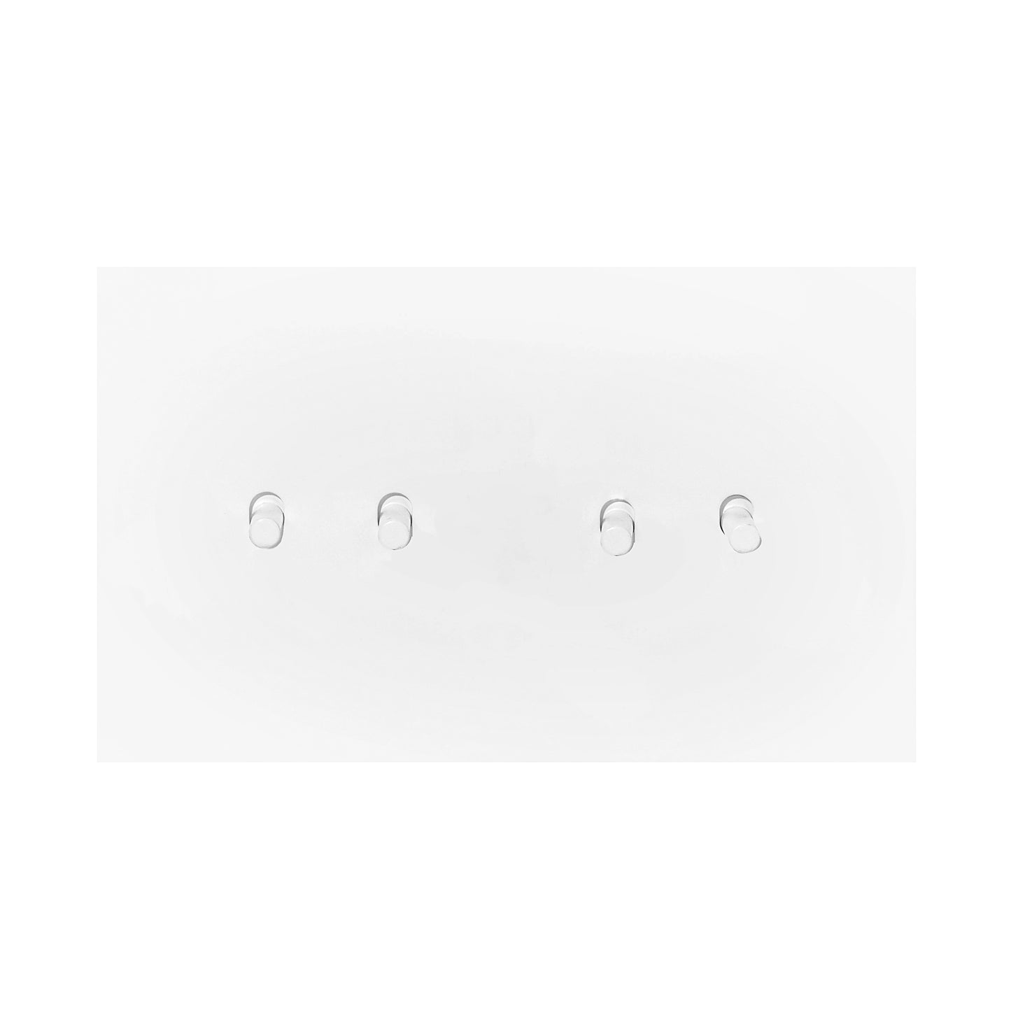 4 Gang 2 Way Switch (148) – Plain Toggle – Stainless Steel / Copper