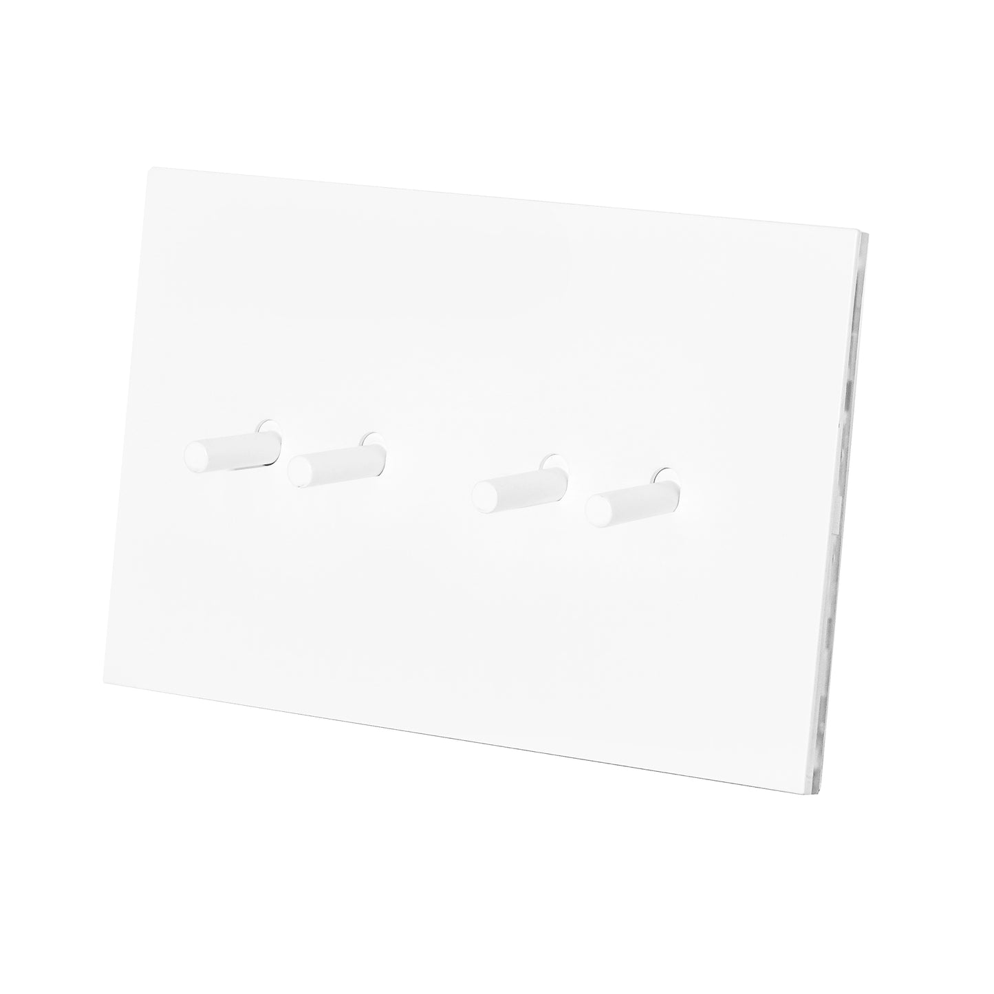 4 Gang 2 Way Switch (148) – Plain Toggle – Stainless Steel / Copper