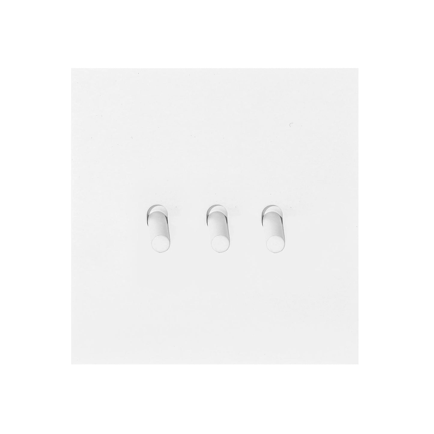 3 Gang 2 Way Switch – Plain Toggle – Stainless Steel / Copper