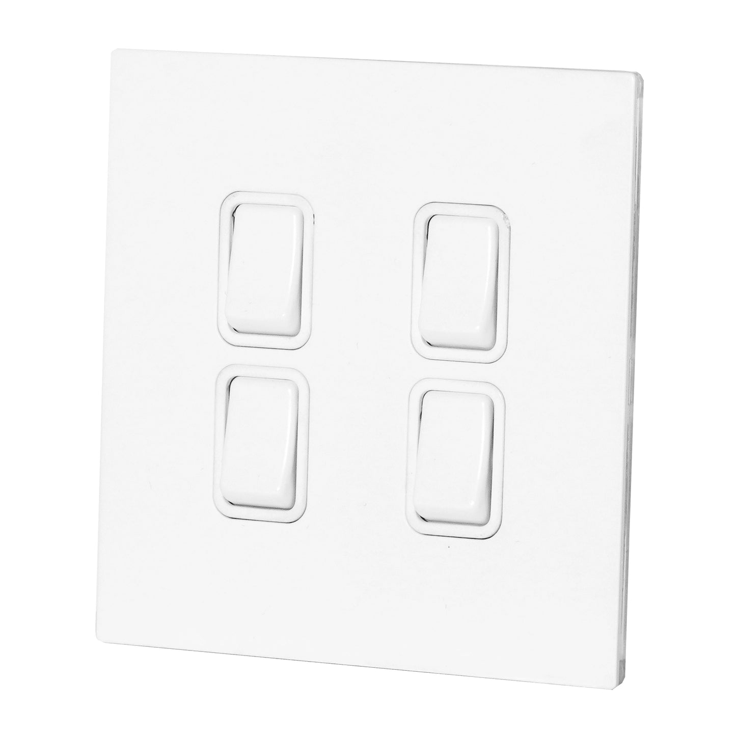 4 Gang 2 Way Switch (86) – Rocker Button – Stainless Steel