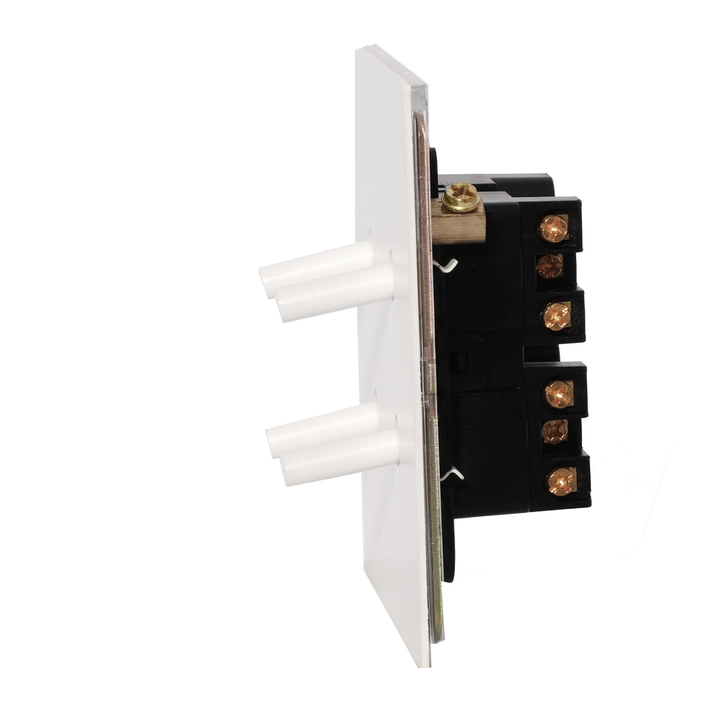 4 Gang 2 Way Switch (86) – Plain Toggle – Stainless Steel / Copper