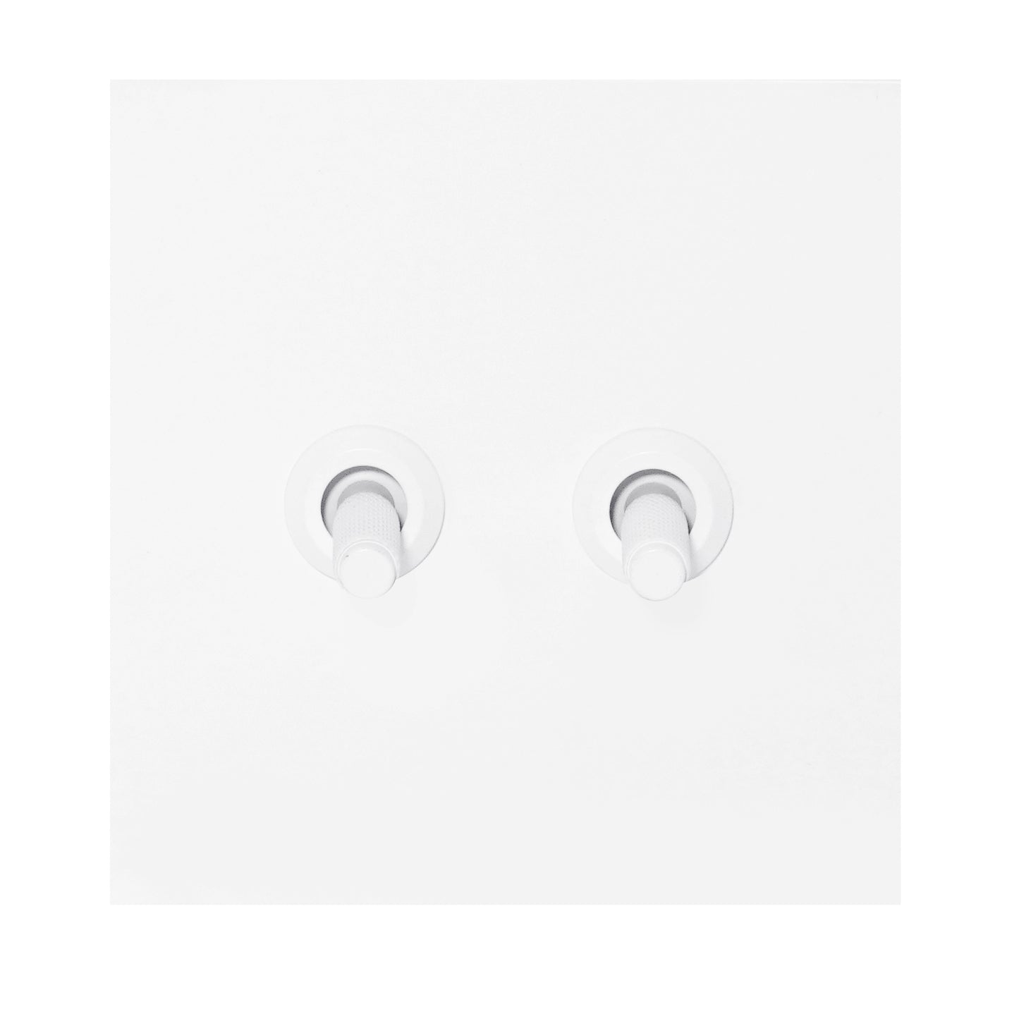 2 Gang 2 Way Switch – Knurled Toggle – Stainless Steel / Copper