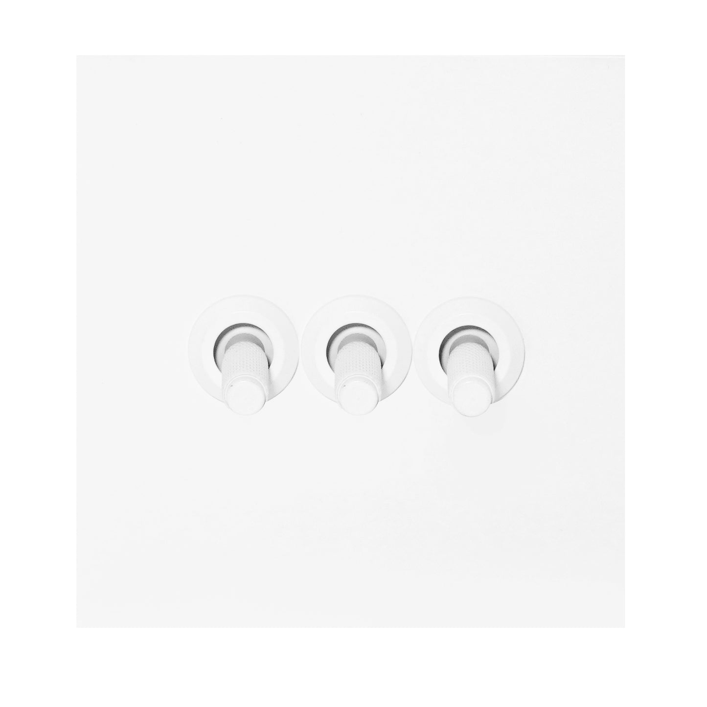 3 Gang 2 Way Switch – Knurled Toggle – Stainless Steel / Copper