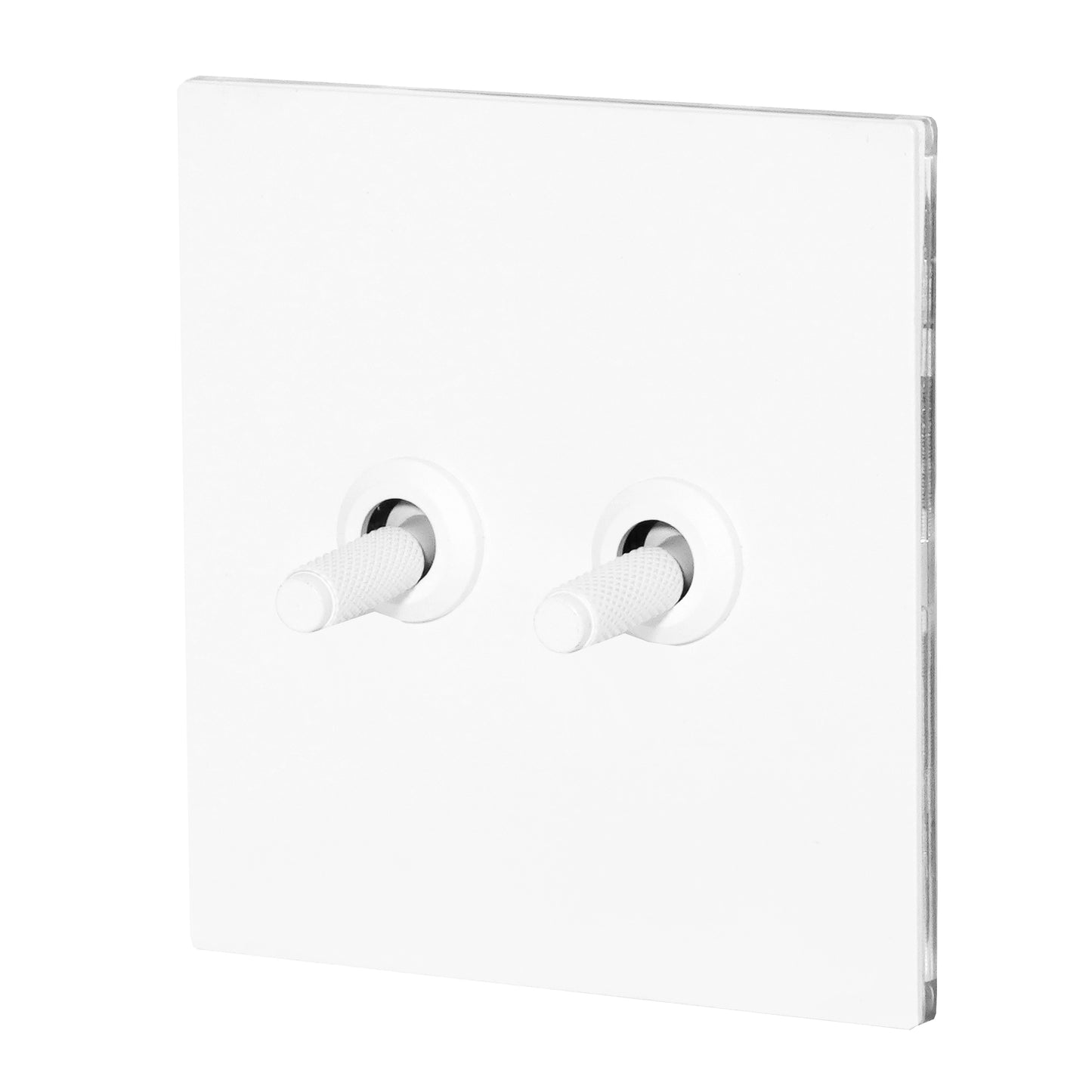 2 Gang Intermediate Switch – Knurled Toggle – Stainless Steel / Copper