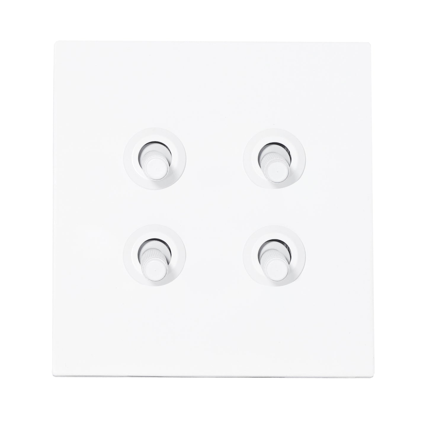 4 Gang 2 Way Switch (86) – Knurled Toggle – Stainless Steel / Copper