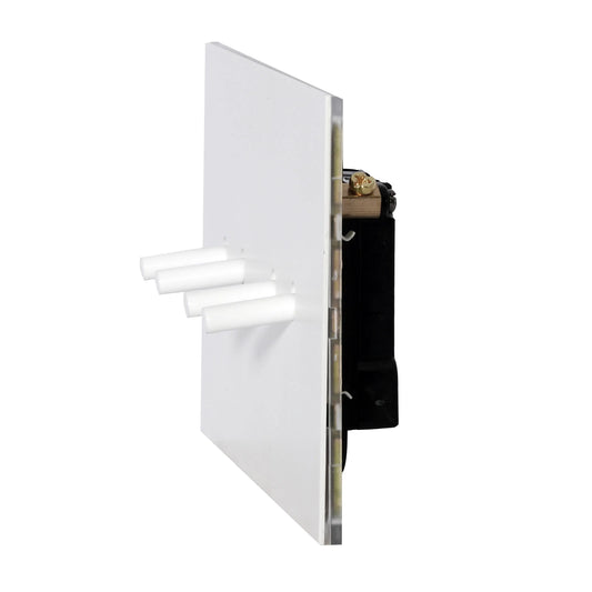 4 Gang 2 Way Switch (148) – Plain Toggle – Stainless Steel / Copper