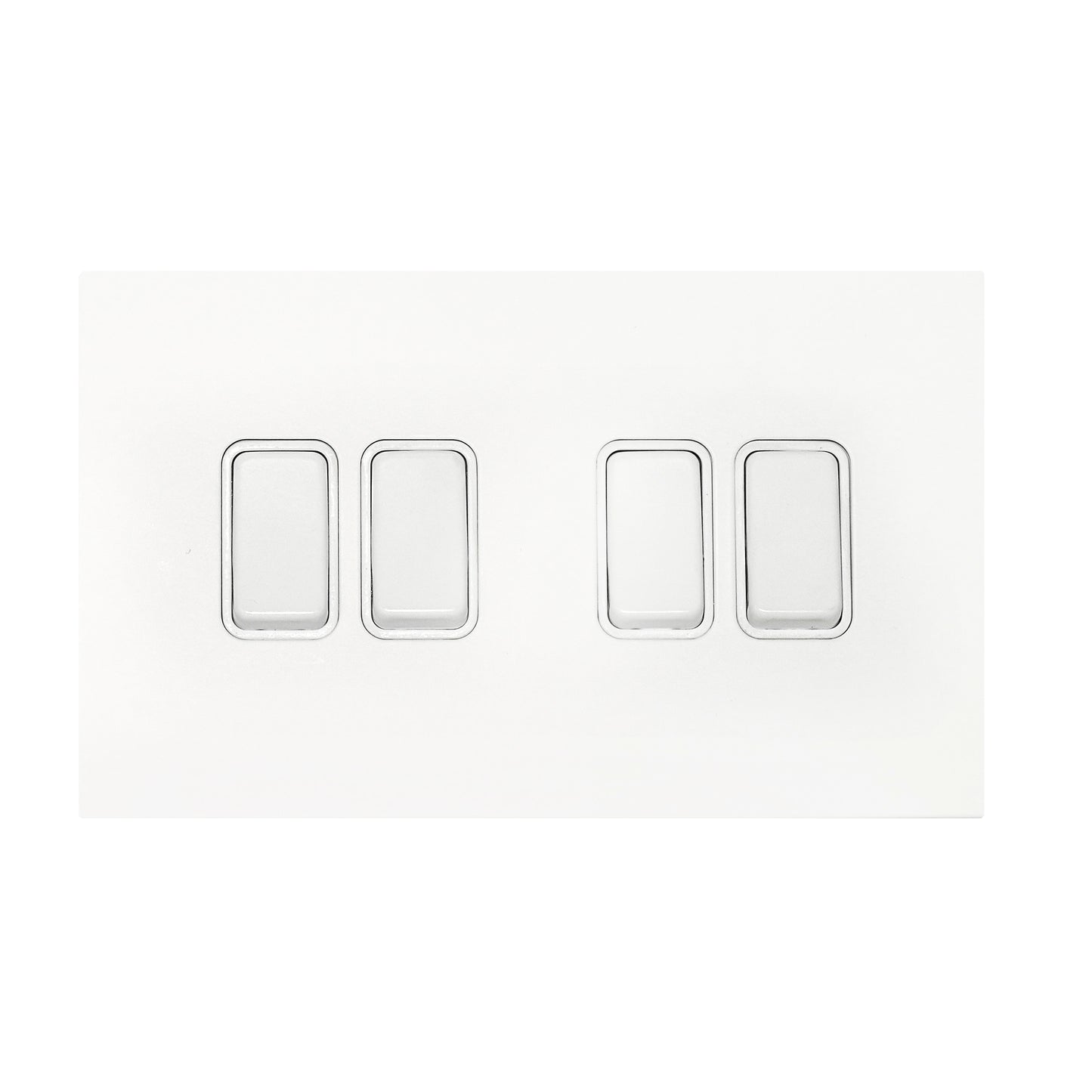 4 Gang 2 Way Switch (148) – Rocker Button – Stainless Steel