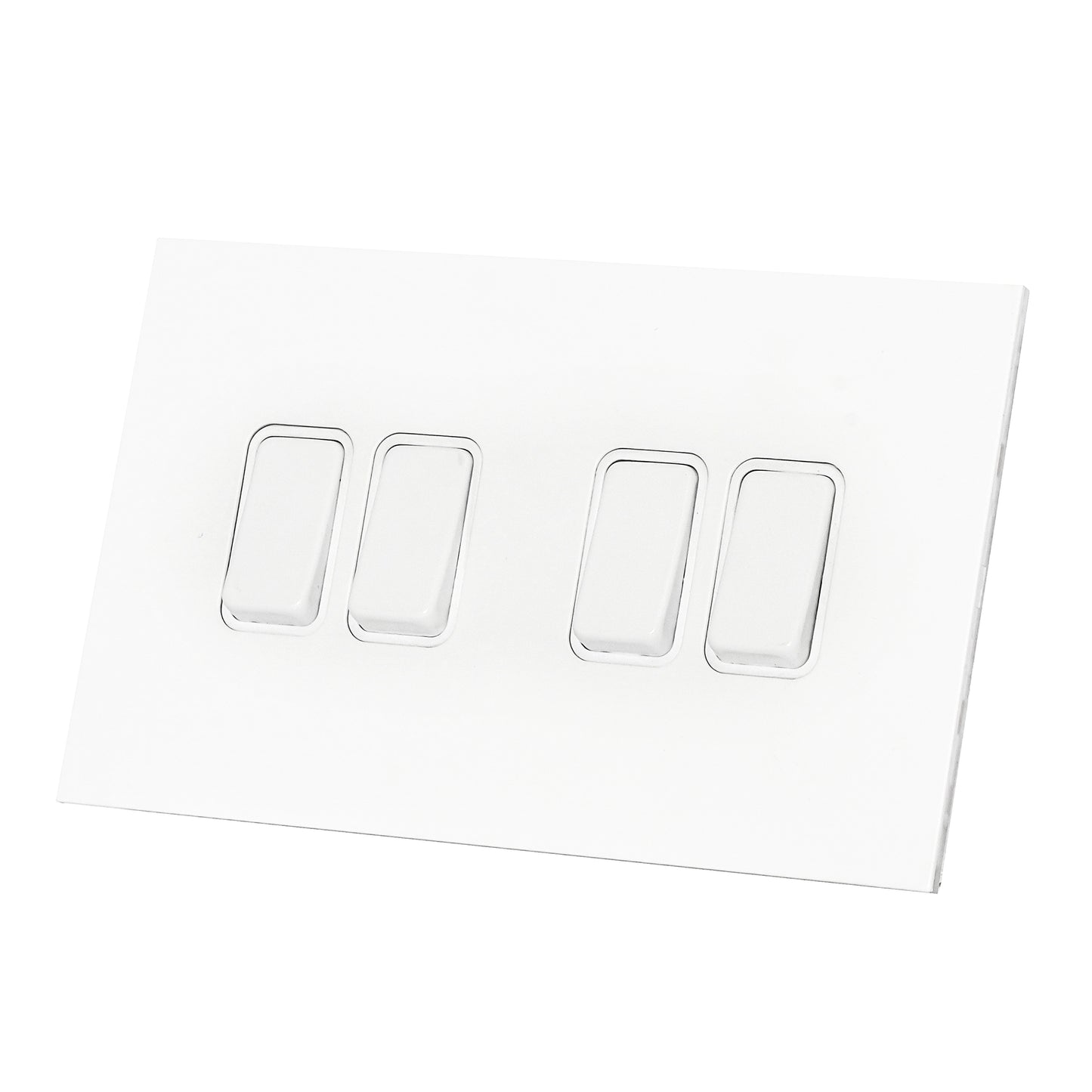 4 Gang 2 Way Switch (148) – Rocker Button – Stainless Steel