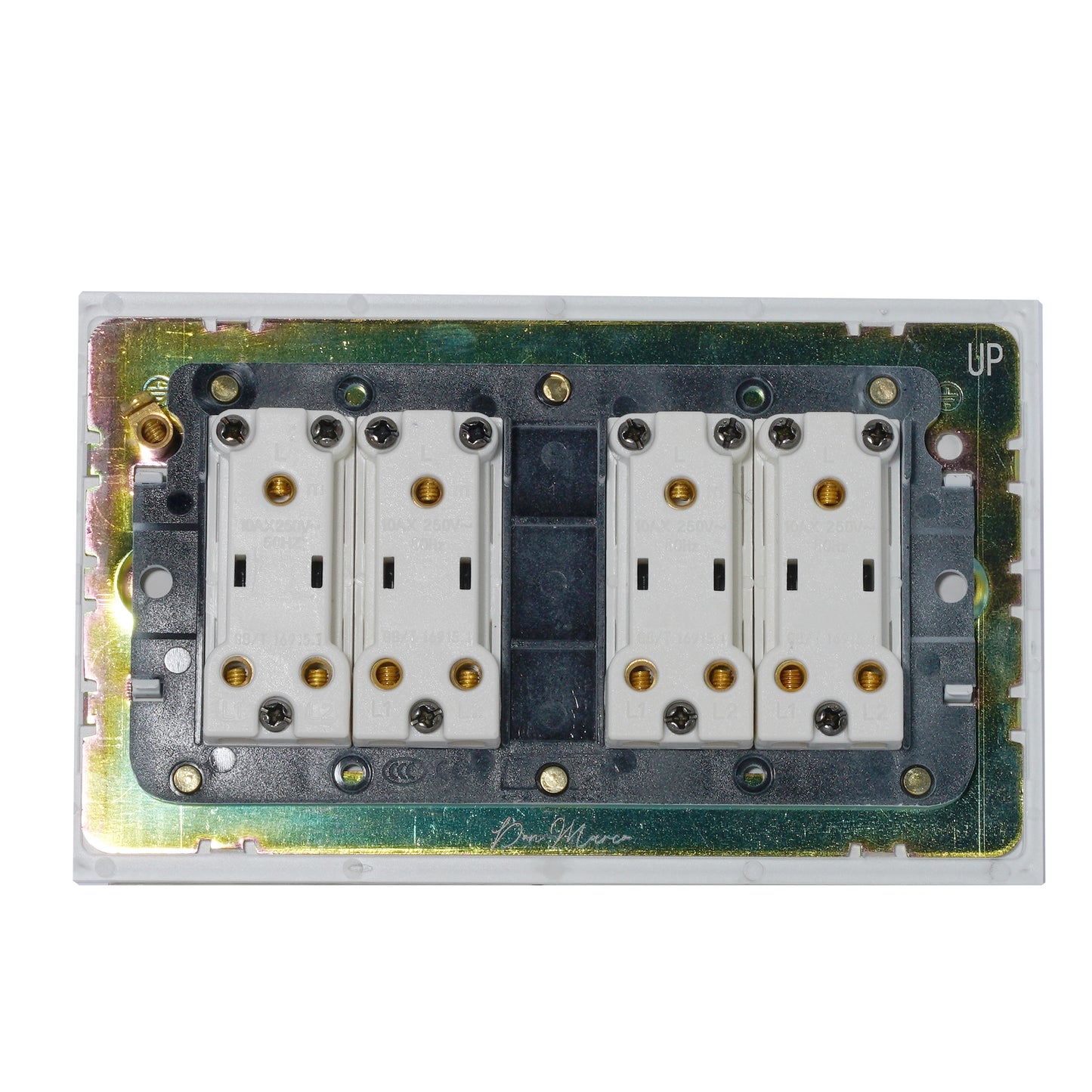 4 Gang 2 Way Switch (148) – Rocker Button – Stainless Steel