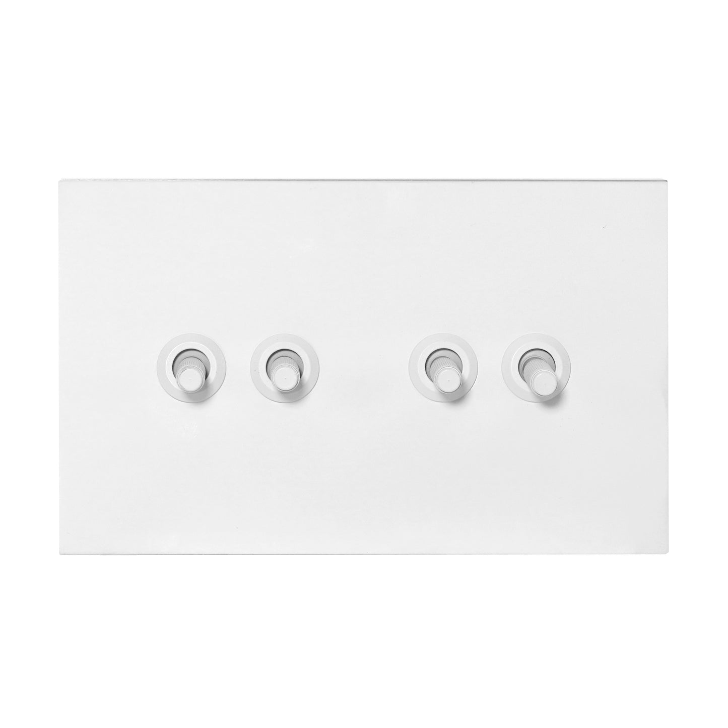 4 Gang 2 Way Switch (148) – Knurled Toggle – Stainless Steel / Copper