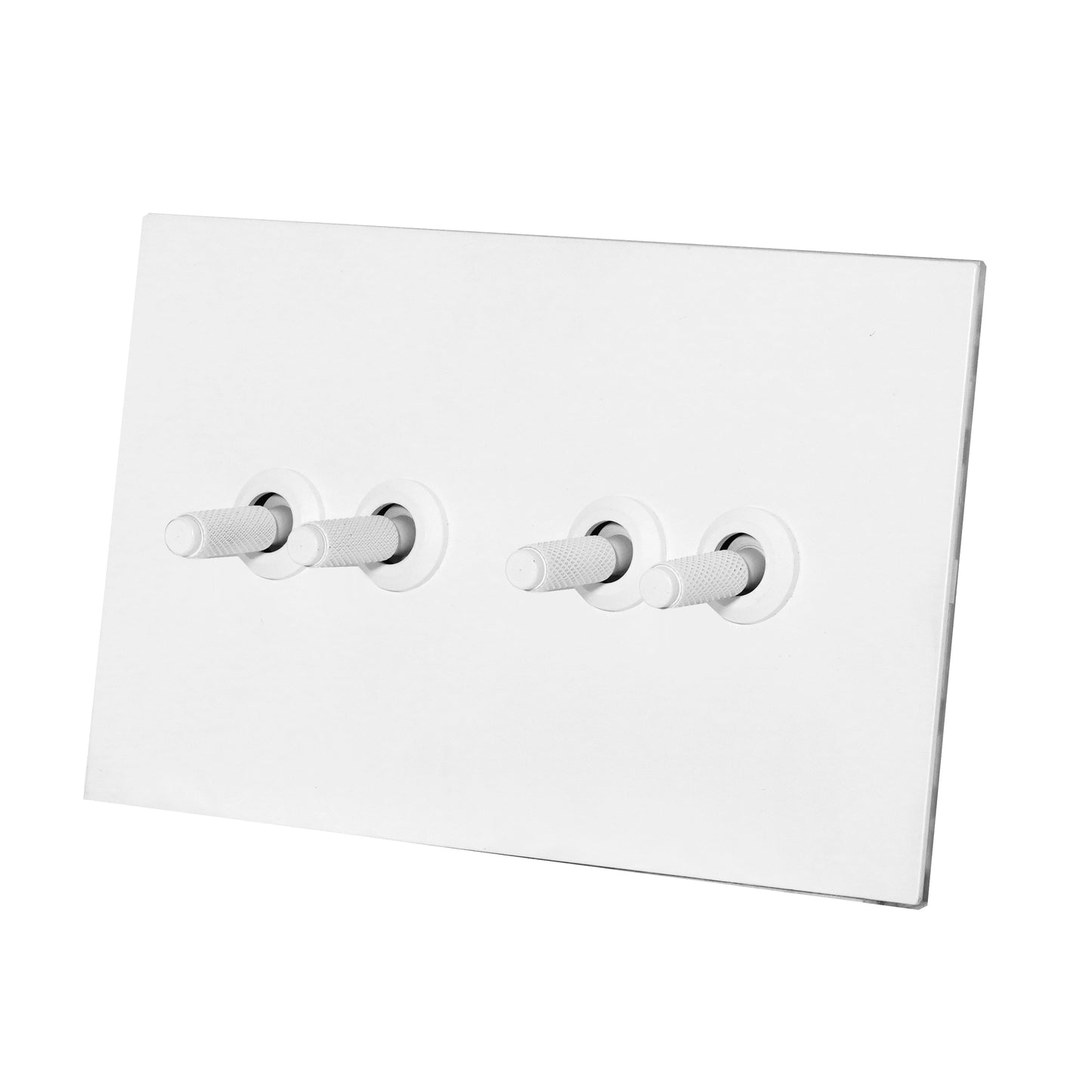 4 Gang 2 Way Switch (148) – Knurled Toggle – Stainless Steel / Copper