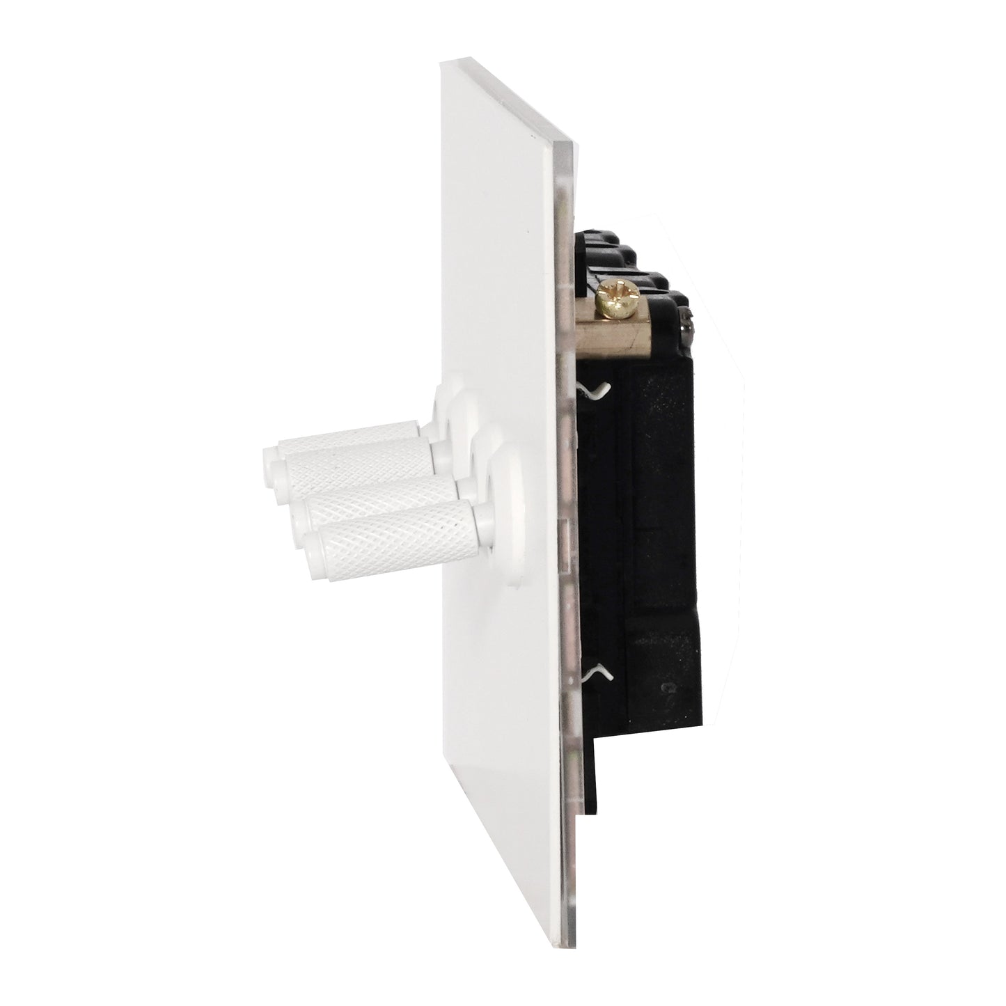 4 Gang 2 Way Switch (148) – Knurled Toggle – Stainless Steel / Copper