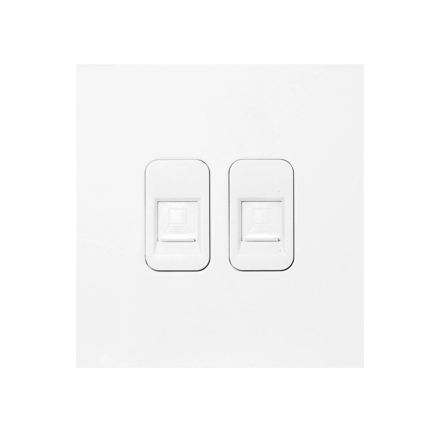 Double Computer Socket – (RJ45/CAT6) – Stainless Steel