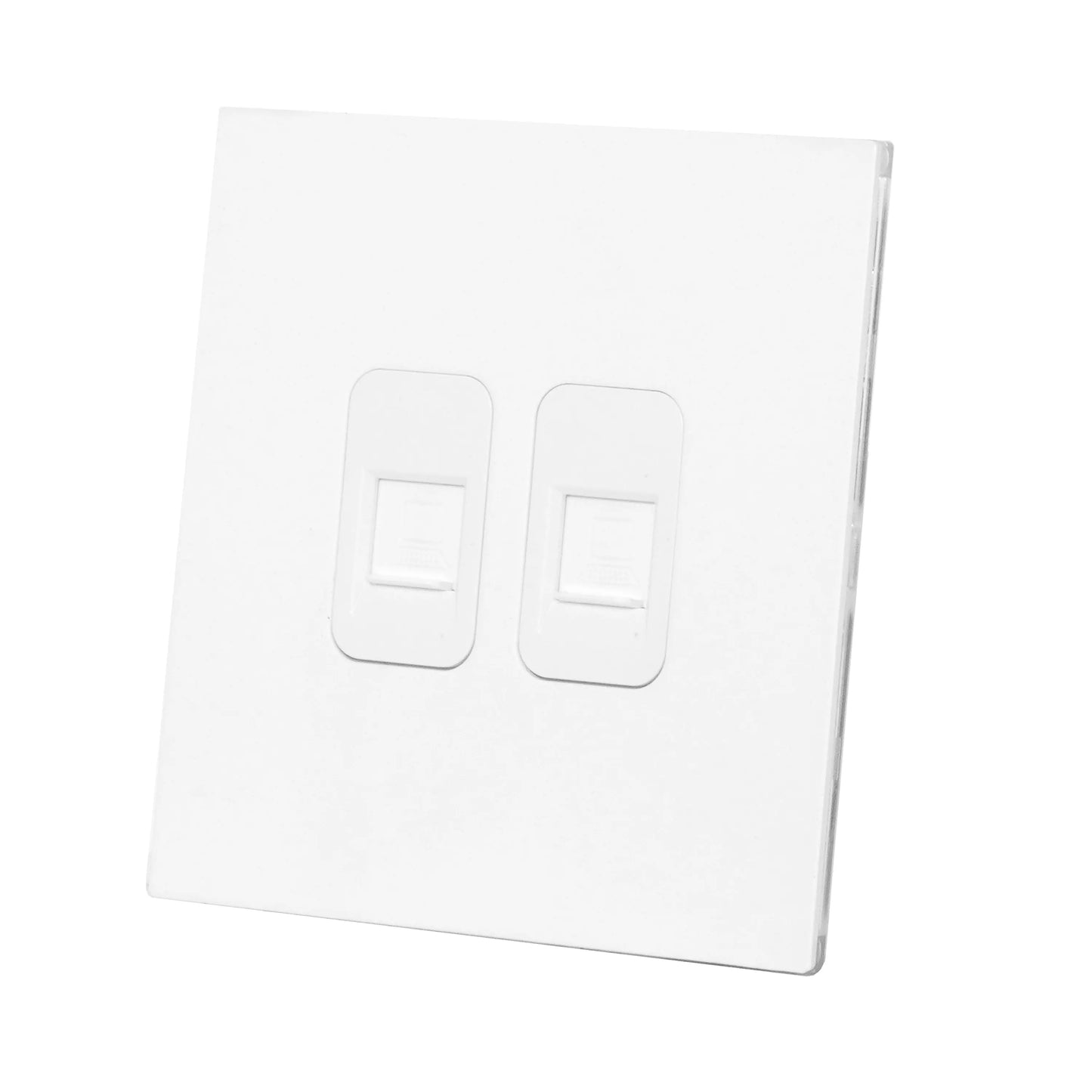 Double Computer Socket – (RJ45/CAT6) – Stainless Steel