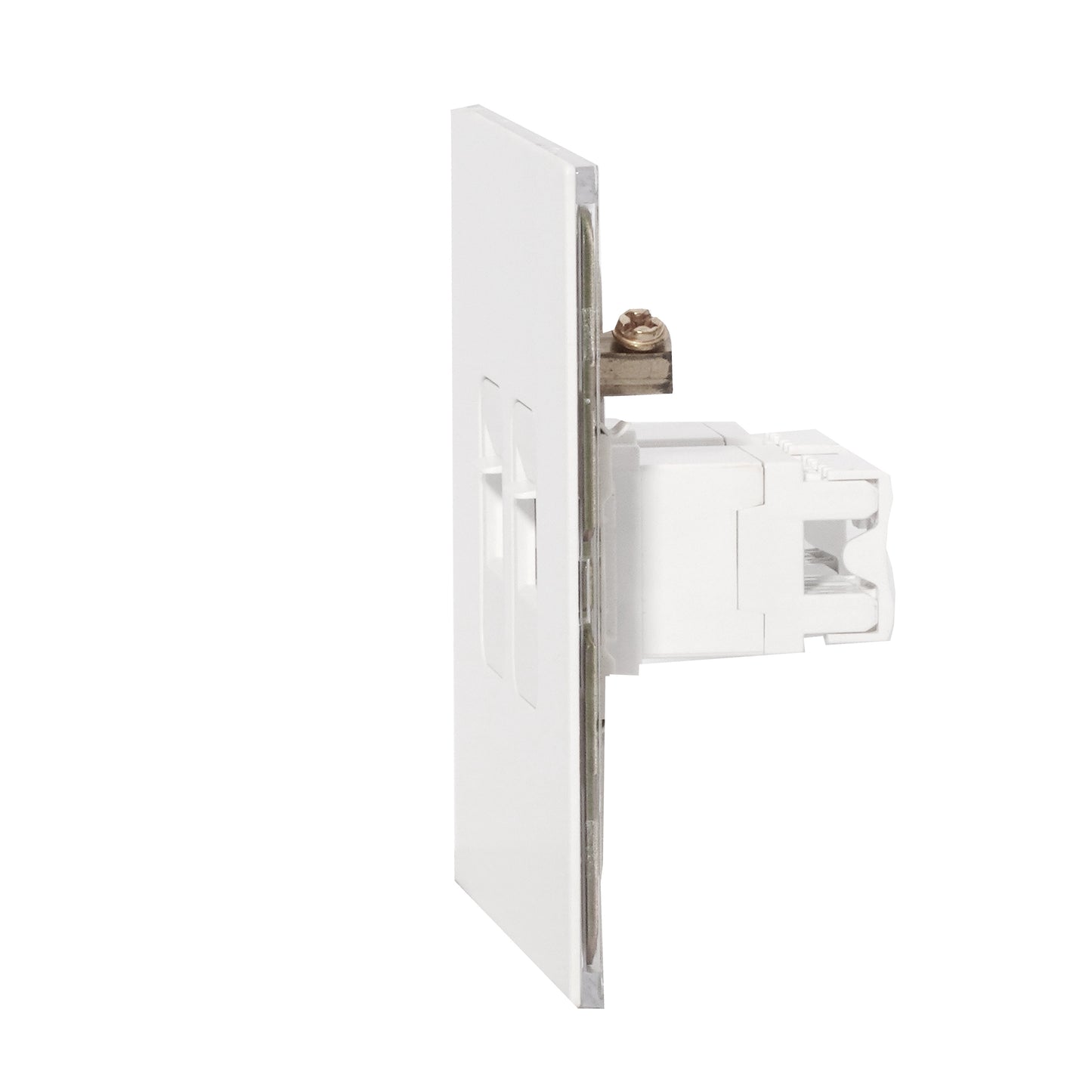 Double Computer Socket – (RJ45/CAT6) – Stainless Steel