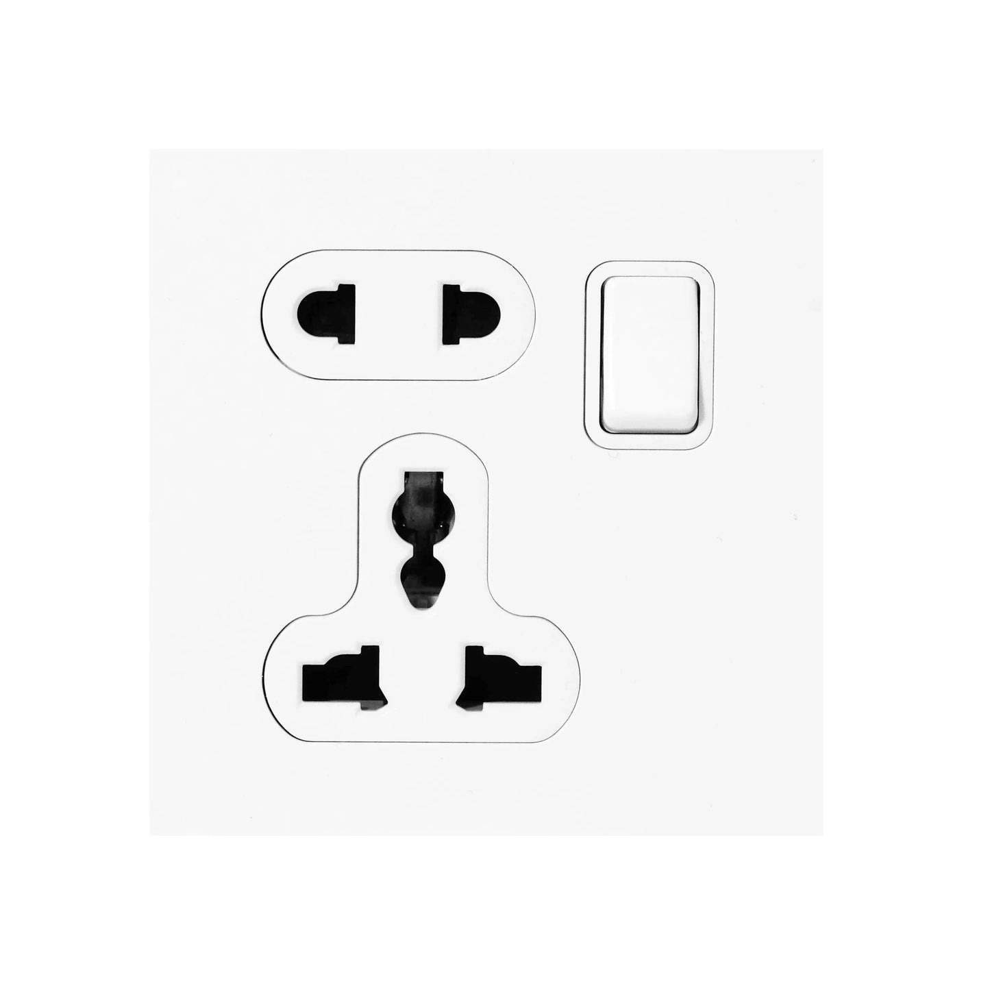 Single 5-Pin Socket 13A – On/Off – Stainless Steel