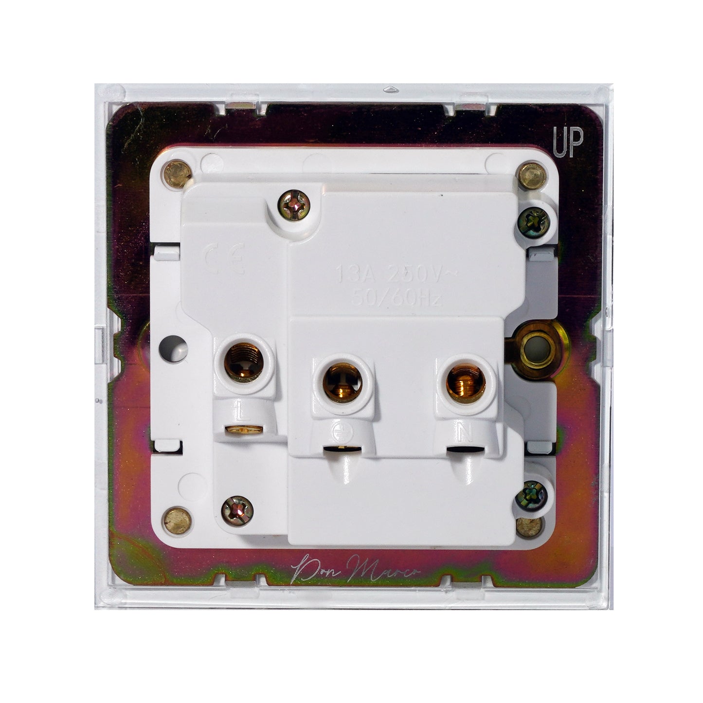 Single 5-Pin Socket 13A – On/Off – Stainless Steel