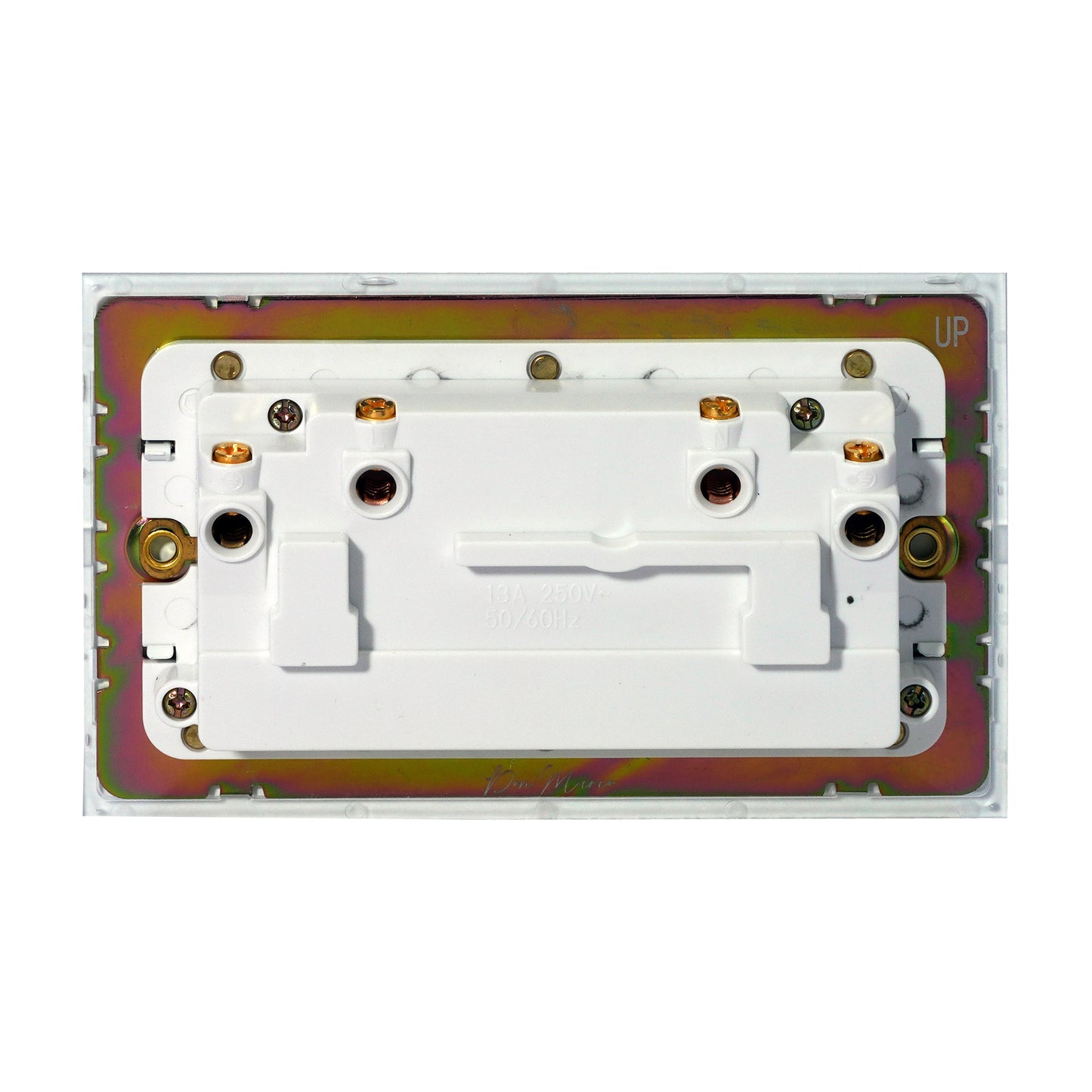 Double MF Socket 13A – On/Off – Stainless Steel