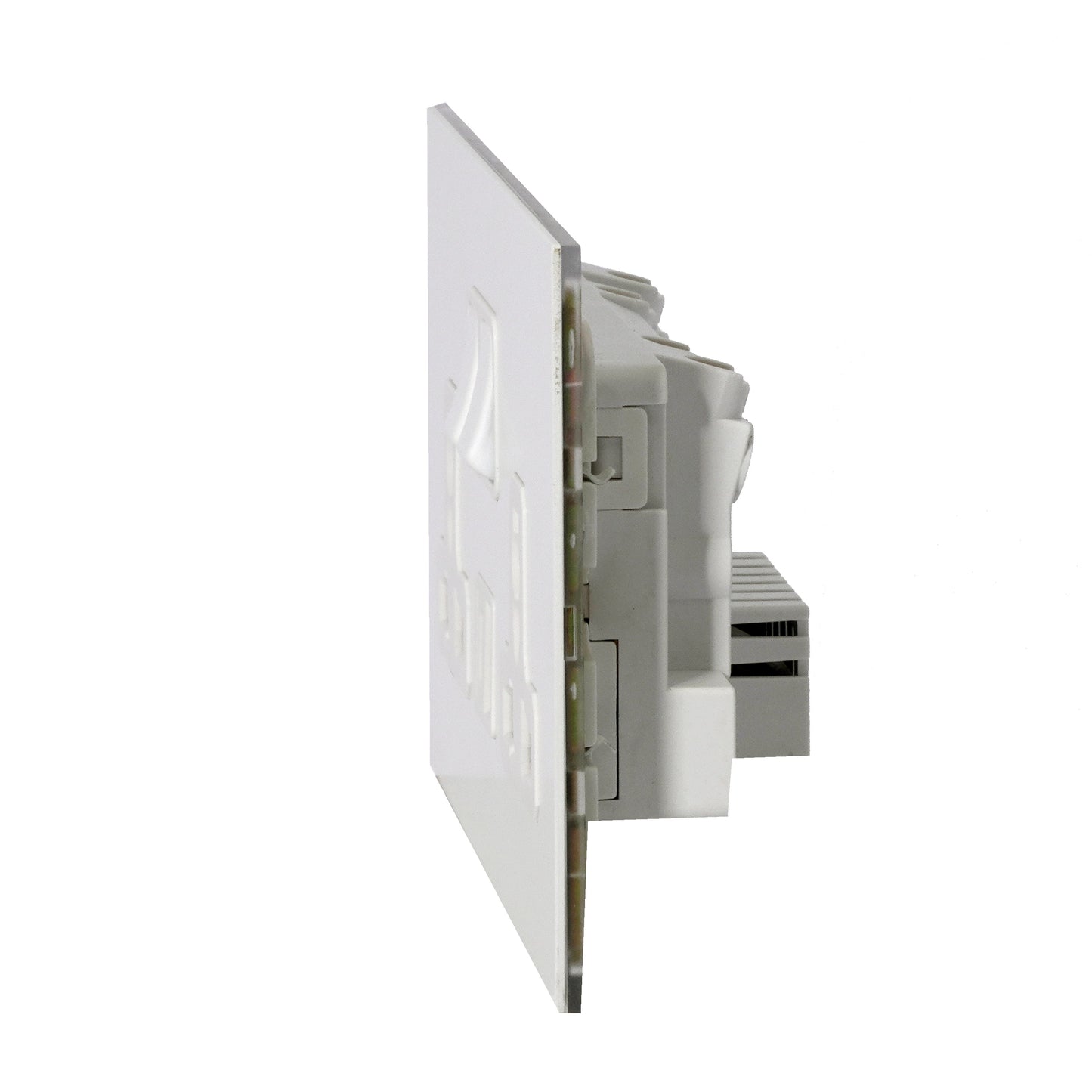 Double MF Socket 13A – On/Off + USB + Type-C – Stainless Steel