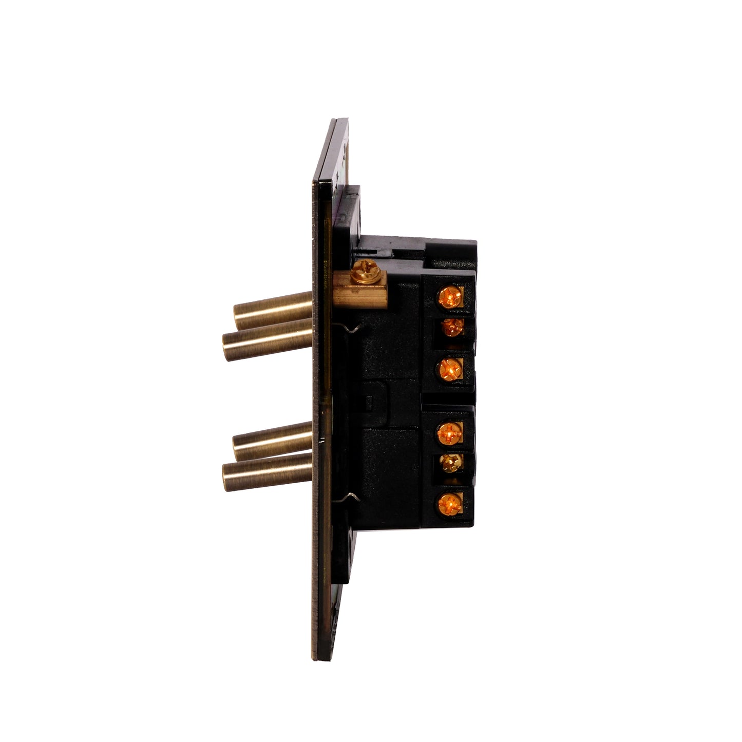 4 Gang 2 Way Switch (86) – Plain Toggle – Stainless Steel / Copper