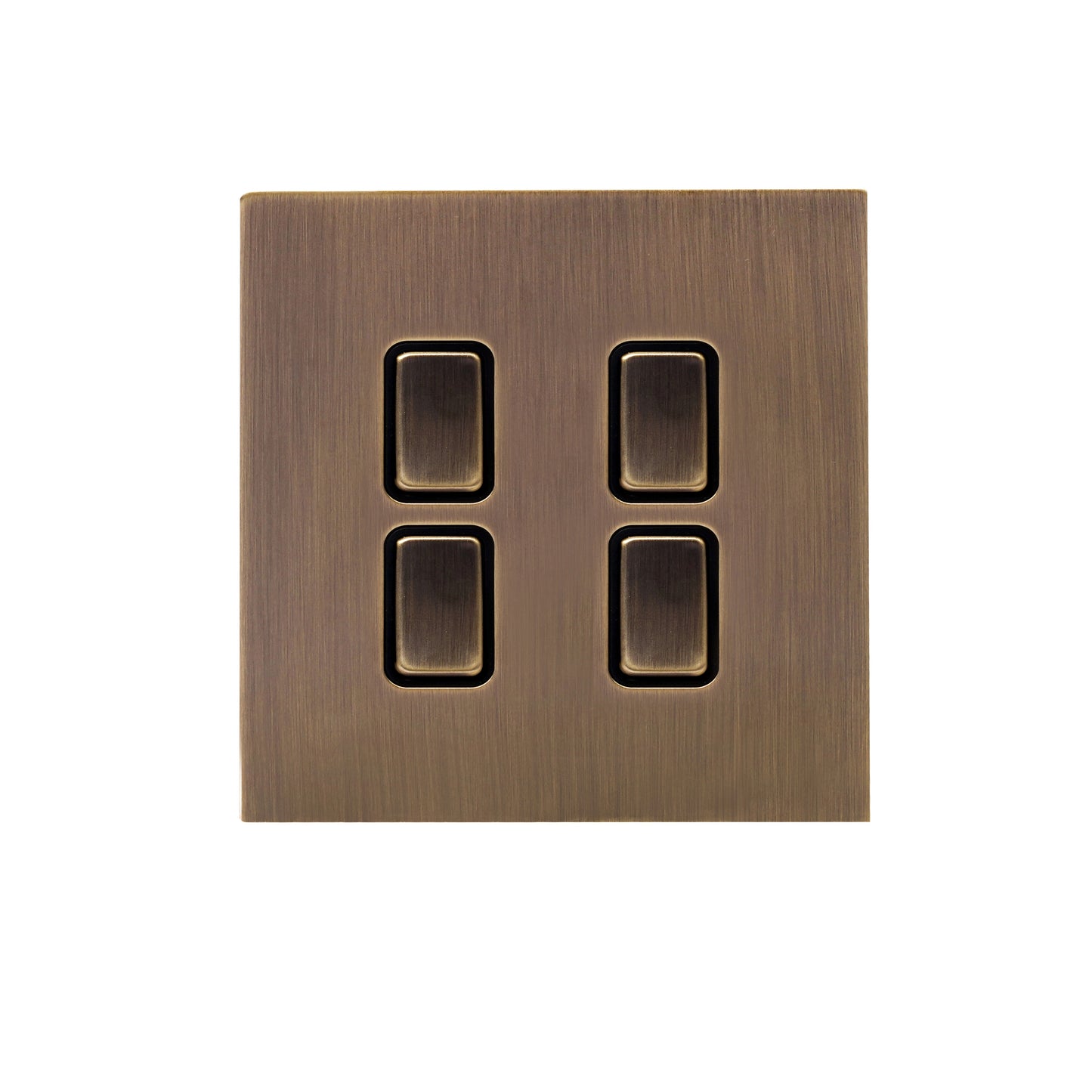 4 Gang 2 Way Switch (86) – Rocker Button – Stainless Steel