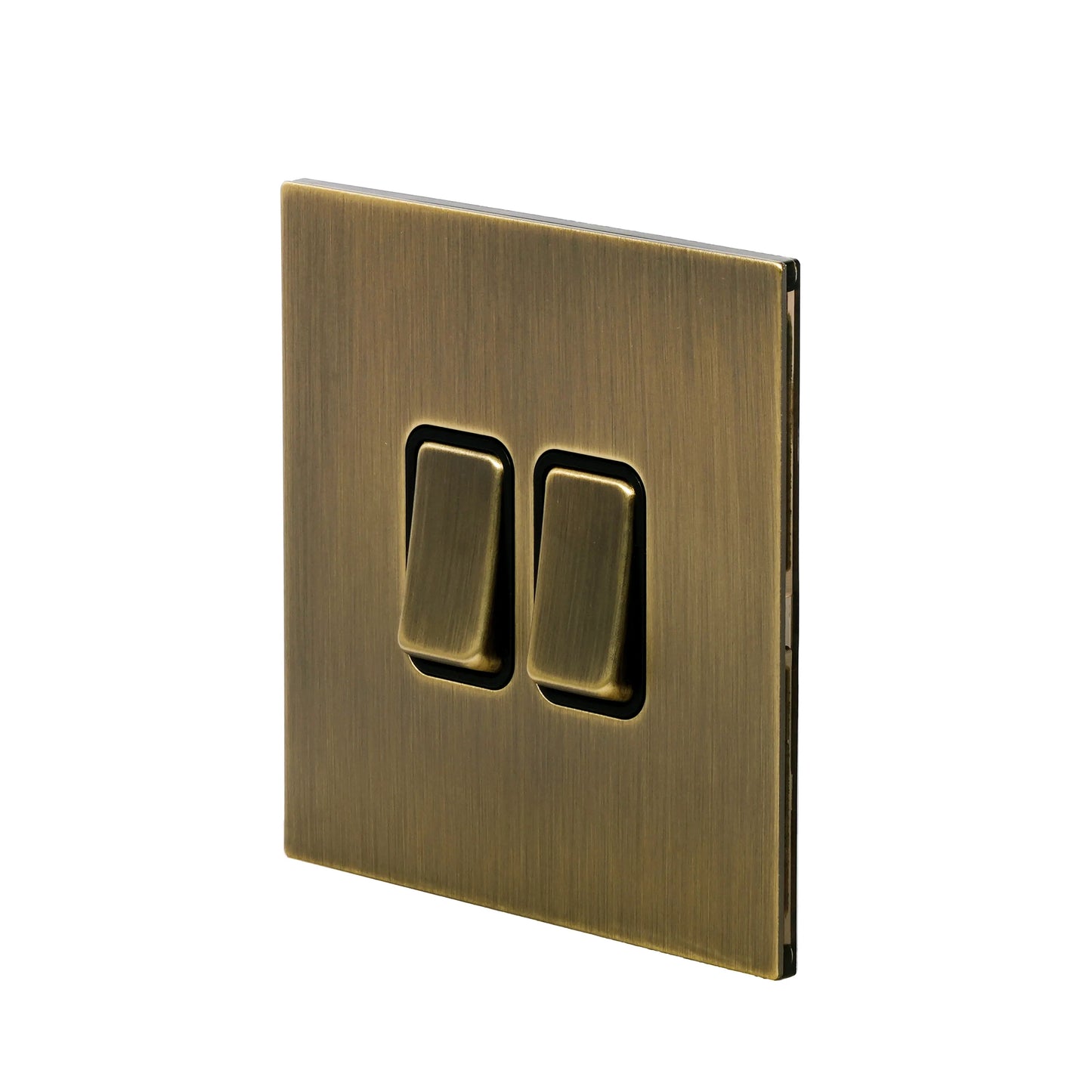2 Gang 2 Way Switch – Rocker Button – Stainless Steel