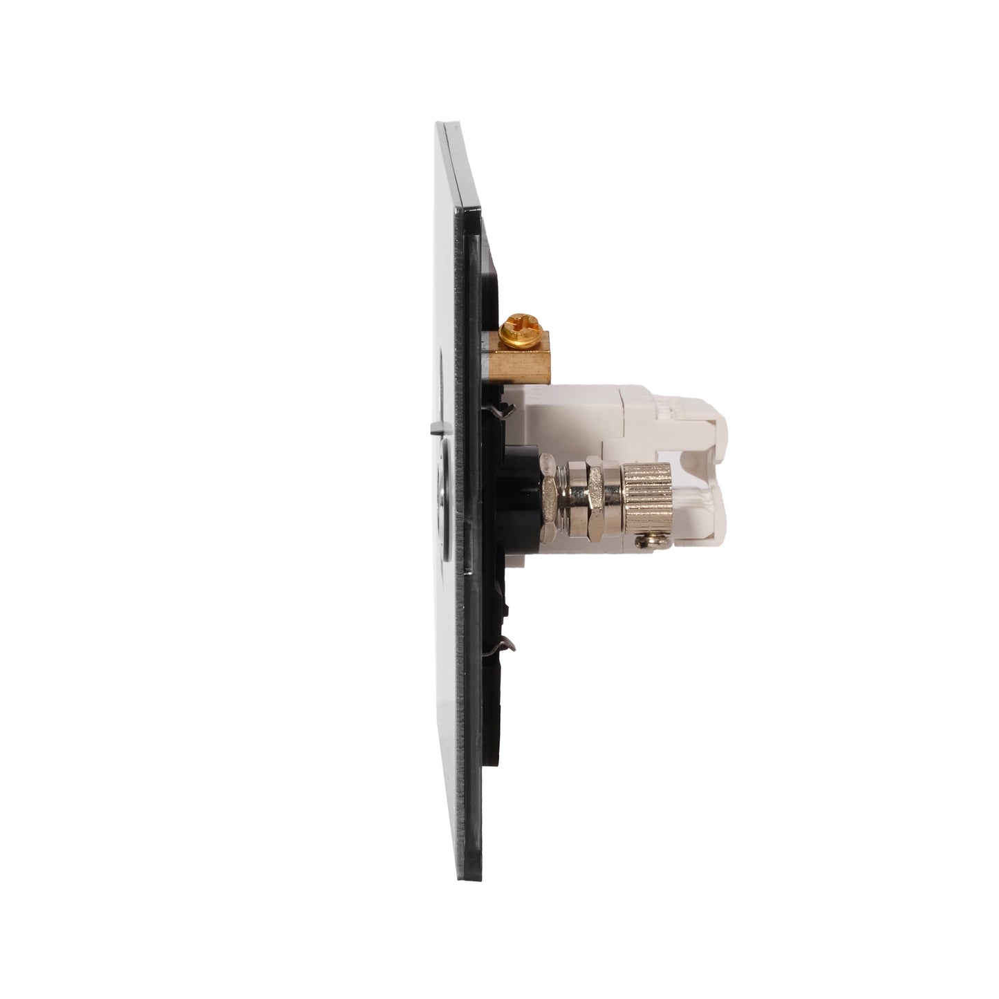 TV + Computer Socket – Stainless Steel