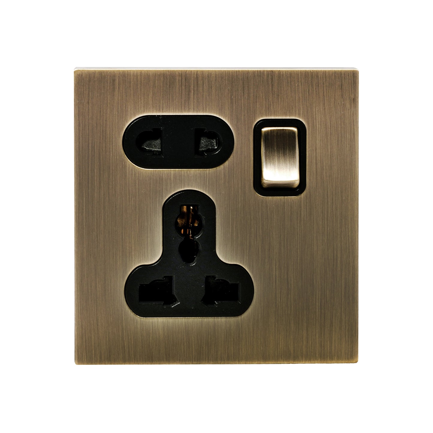 Single 5-Pin Socket 13A – On/Off – Stainless Steel